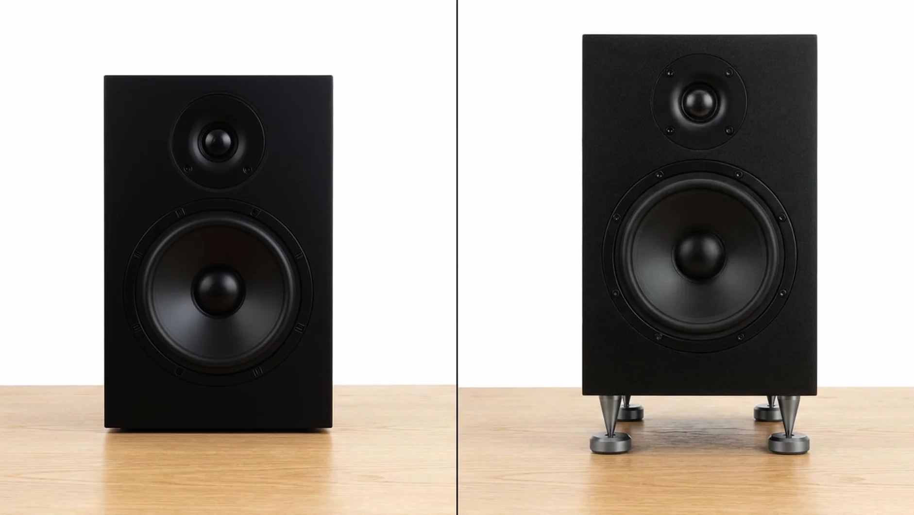 PrecisionGeek Kolce głośnikowe M8 z podkładkami izolacyjnymi 20 mm, zestaw 4 kolców + 4 podkładki, anodowane aluminium, szare, głośniki HiFi, stojaki AV, subwoofery i sprzęt audio, nóżki