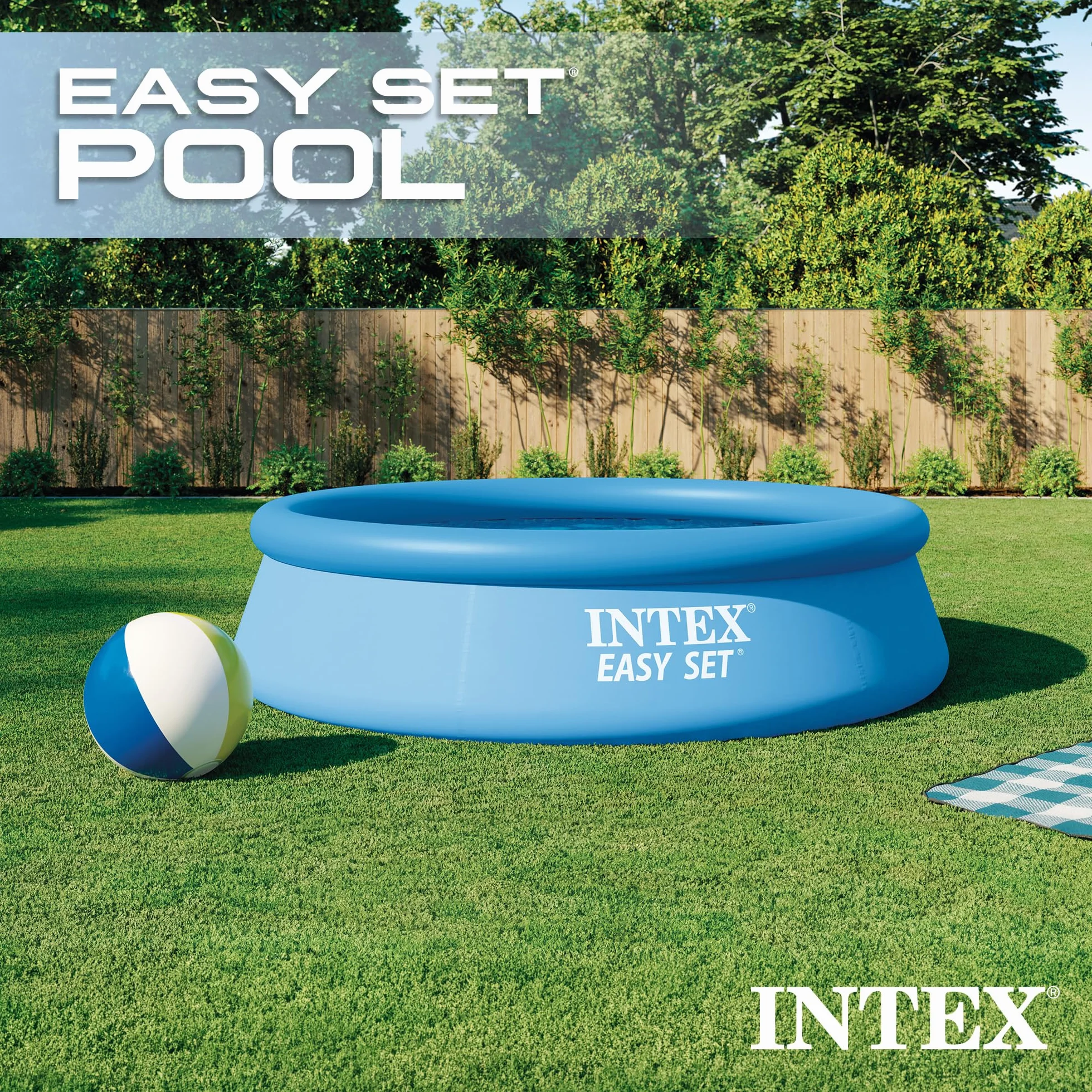Intex 28120NP Easy Set Up 10 Foot x 30 Inch Pool, Blue