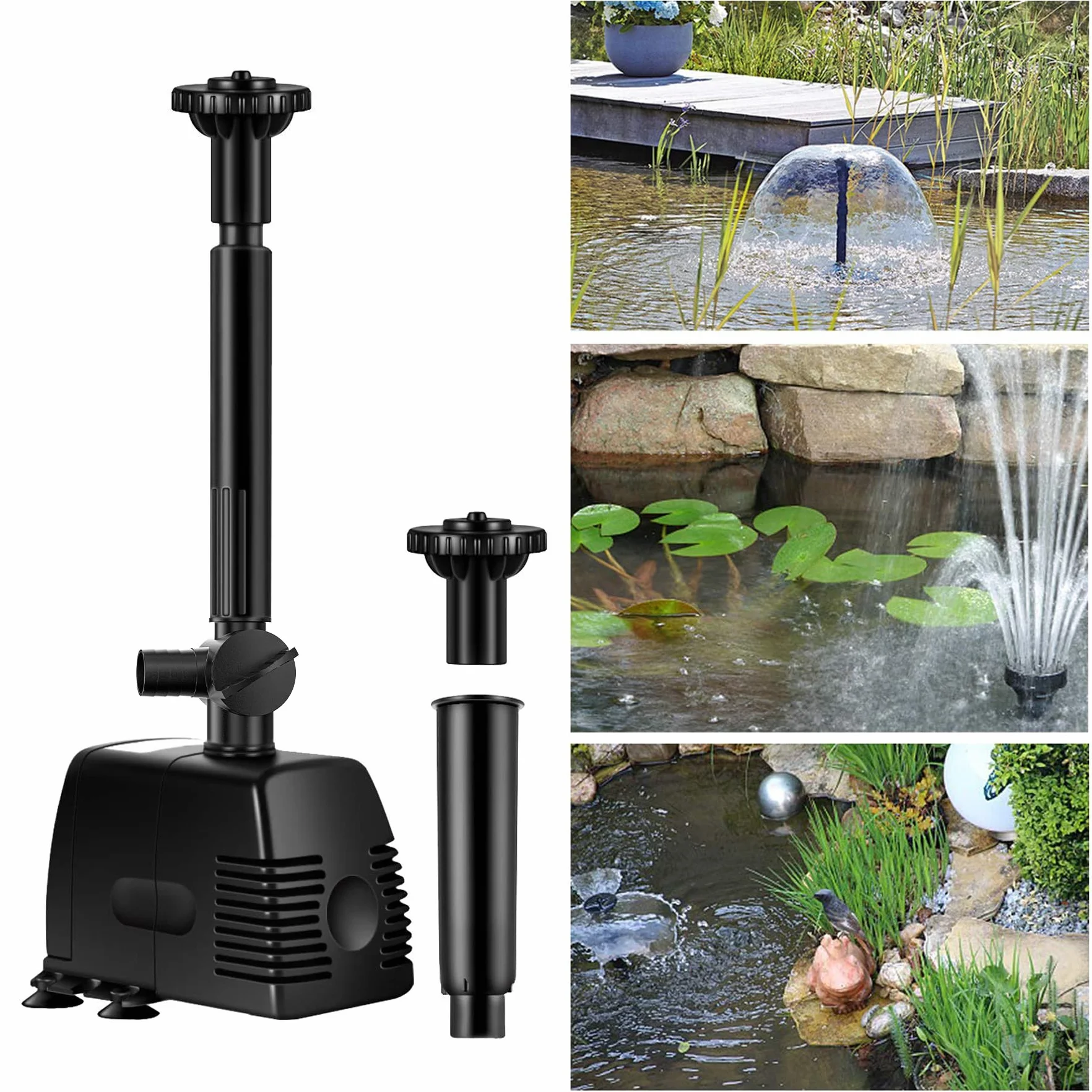 Garten Springbrunnenpumpe Teichpumpe 800L/h 16W