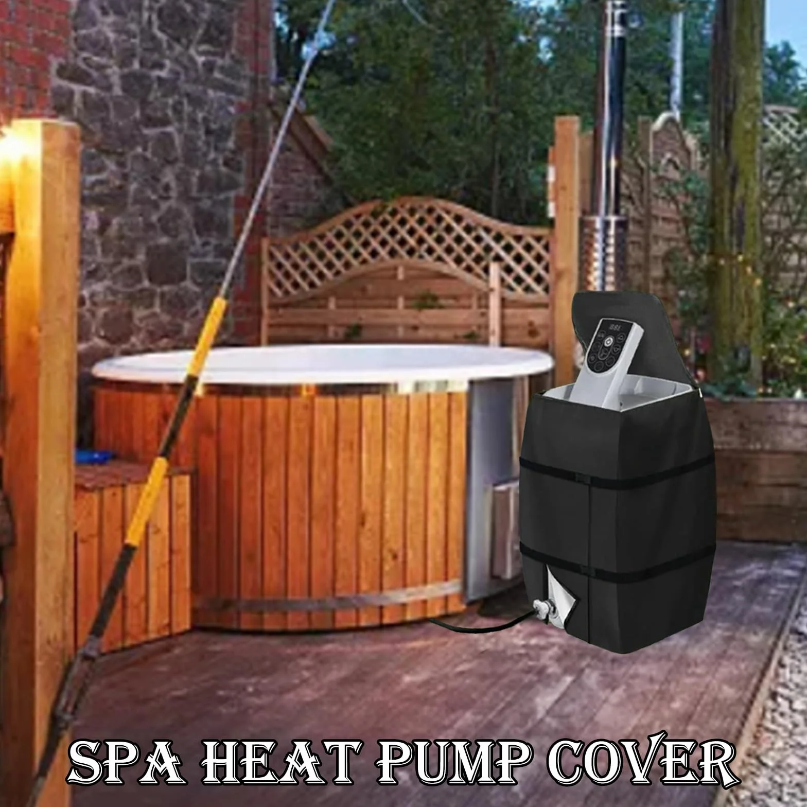 Pokrywa pompy do wanny z hydromasażem, osłona pompy grzejnika spa, pyłoszczelna i wodoodporna osłona do leniwego spa, nadmuchiwana osłona pompy do wanny, akcesoria do spa do nadmuchiwanej wanny z