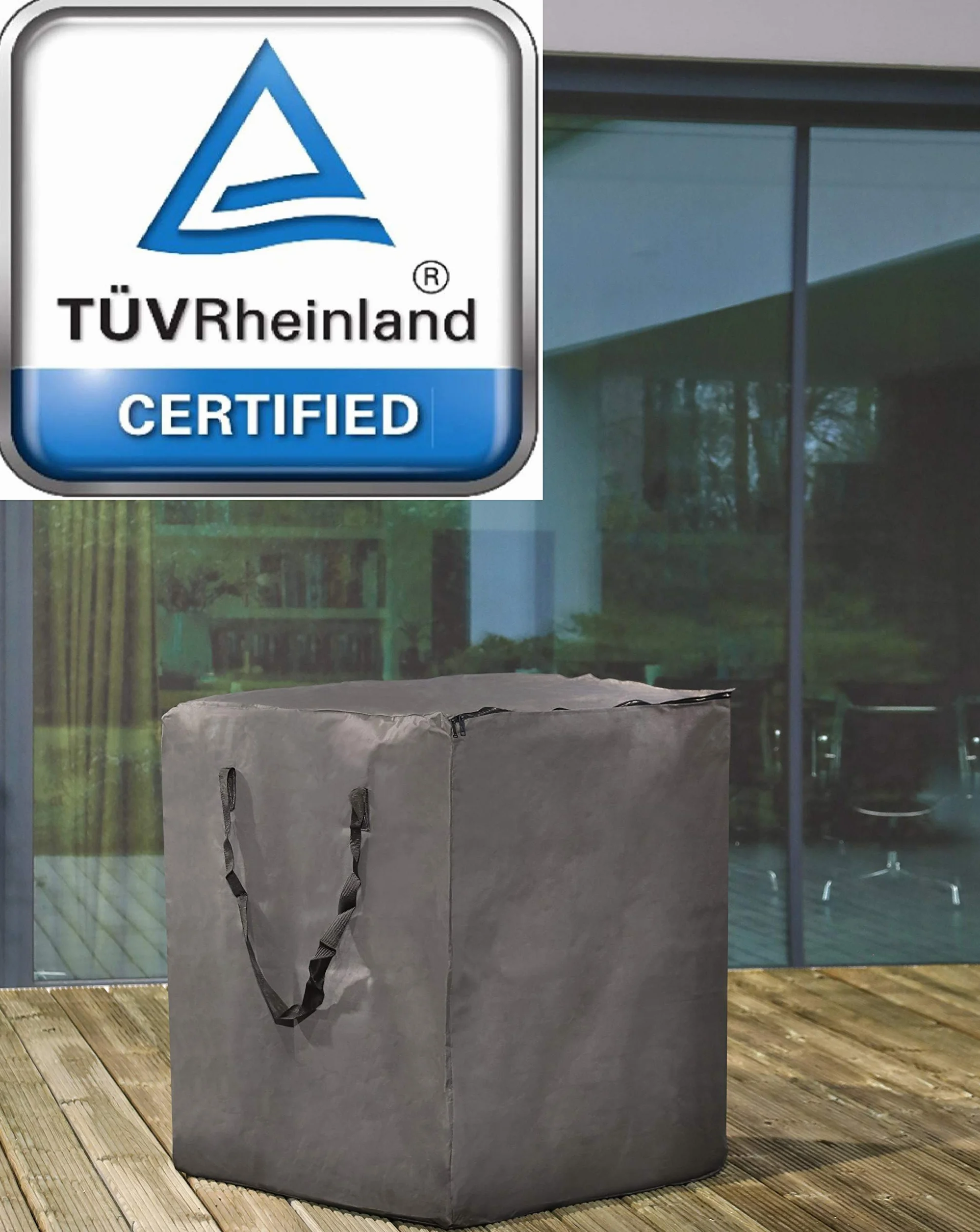 Torba do przechowywania poduszek ogrodowych 75x75x90 cm szary antracyt TÜV Rheinland