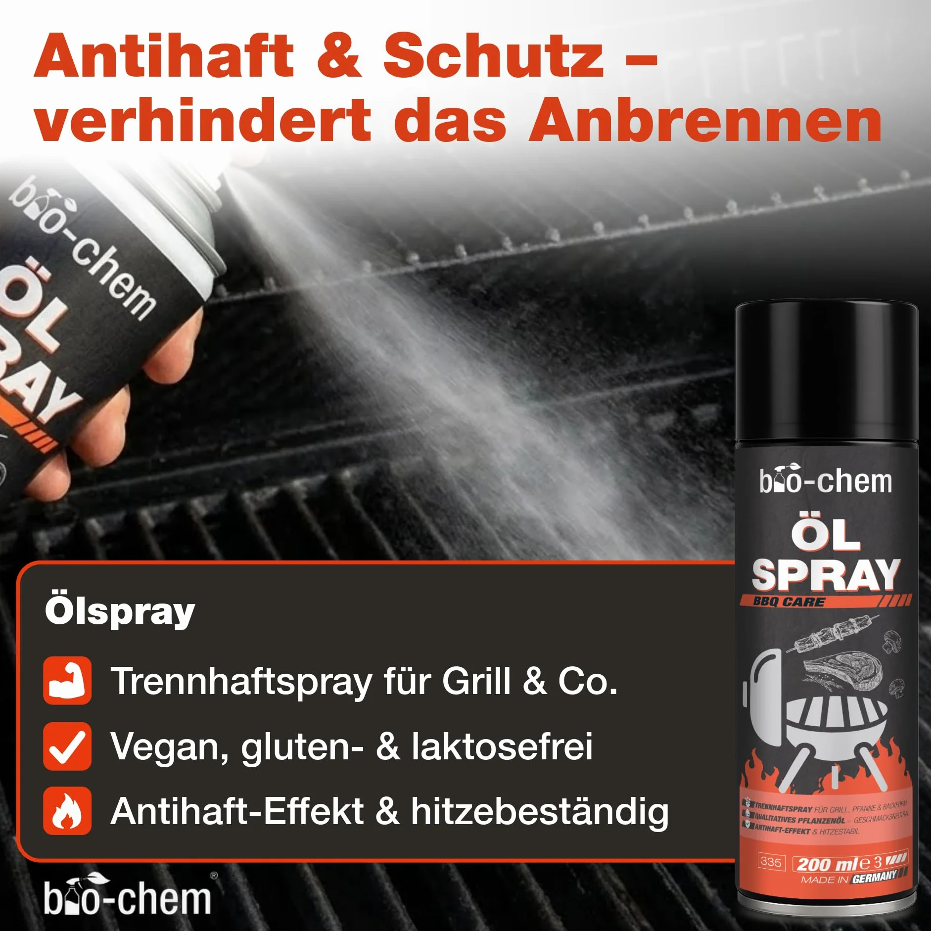 Bio-Chem Zestaw do czyszczenia powierzchni grillowych 0,5 l 750 ml 200 ml szczotka gąbka