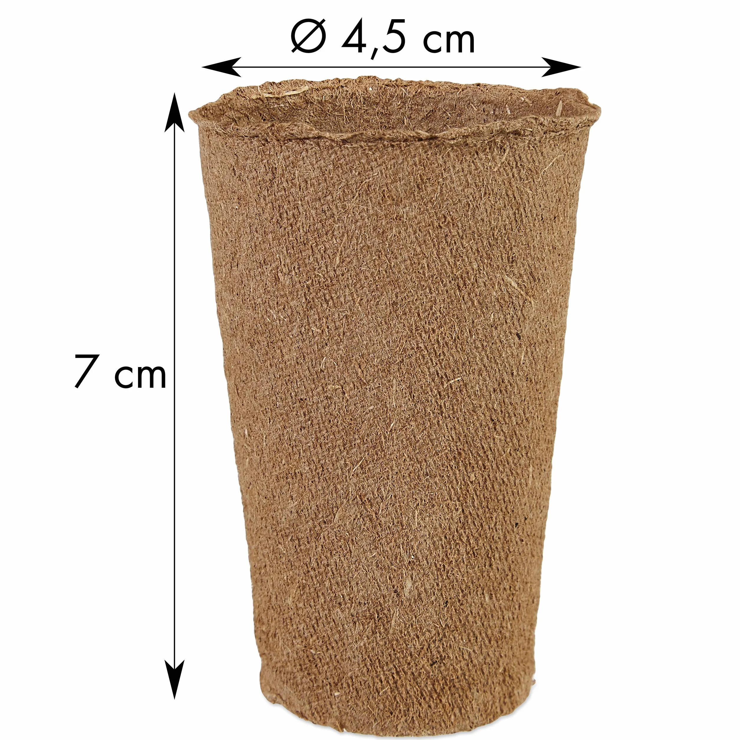 OwnGrown Donice do uprawy: 60 doniczek premium z włókien drzewnych – biodegradowalne – doniczki okrągłe do uprawy roślin – bez torfu, bez pikowania