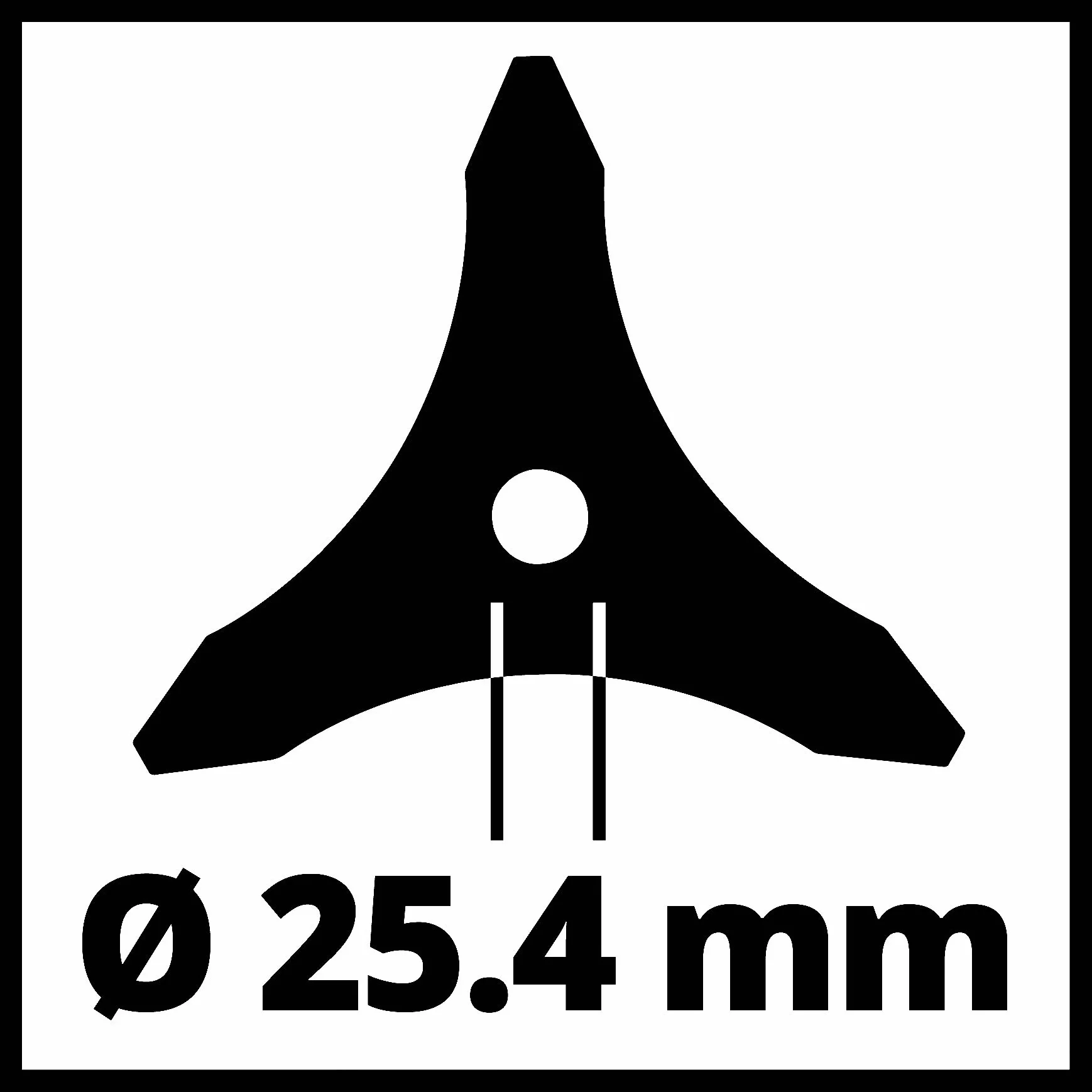 Oryginalny grubościomierz Einhell 255 (akcesoria do kos, pasuje do wszystkich kos Einhell z otworem o średnicy 25,4 mm, szerokość cięcia 255 mm, 3-zębowy nóż z metalu)
