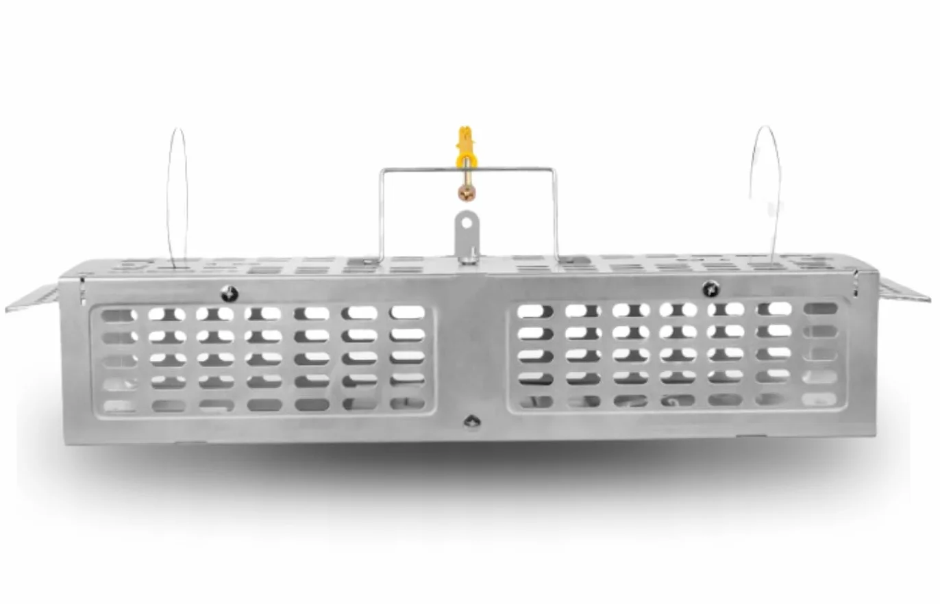 Pułapka na myszy i szczury metalowa humanitarna 43x11x9,5 cm okienko kontrolne wielokrotnego użytku