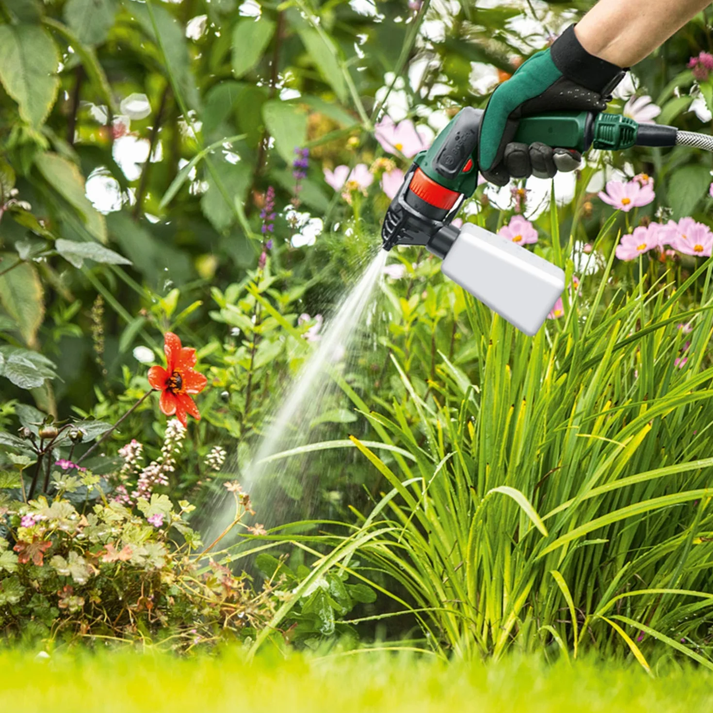 Bosch Home And Garden Akcesoria do Myjek Ciśnieniowych, Dysza do Fontus, Dysza do Detergentu Fontus, Pojemność Butelki 350 ml, w Pudełku Kartonowym, Biały, 235 mm, 105 mm, 90 mm, F016800595