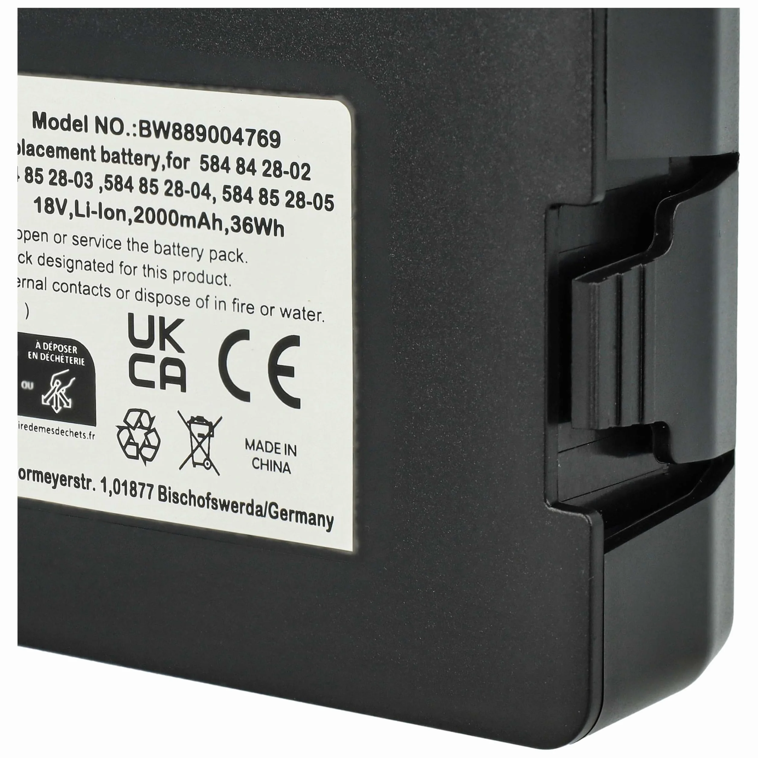 vhbw Akumulator zamienny do Husqvarna 590 21 42-02, 584 85 28-04, 5902142-02, 584 85 28-05 do robotów trawnikowych (2Ah, 18V, litowo-jonowy)