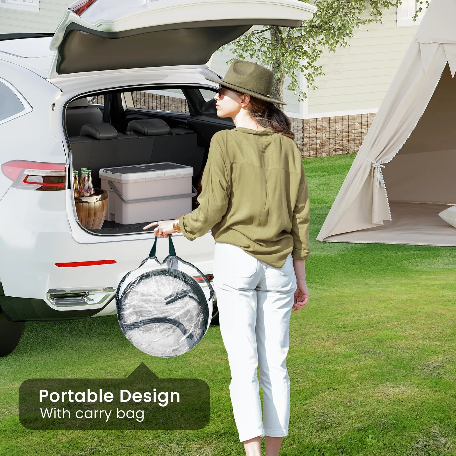 WOLTU Pop-up mini szklarnia wodoodporna PCW 100 x 100 x 97 cm przezroczysta