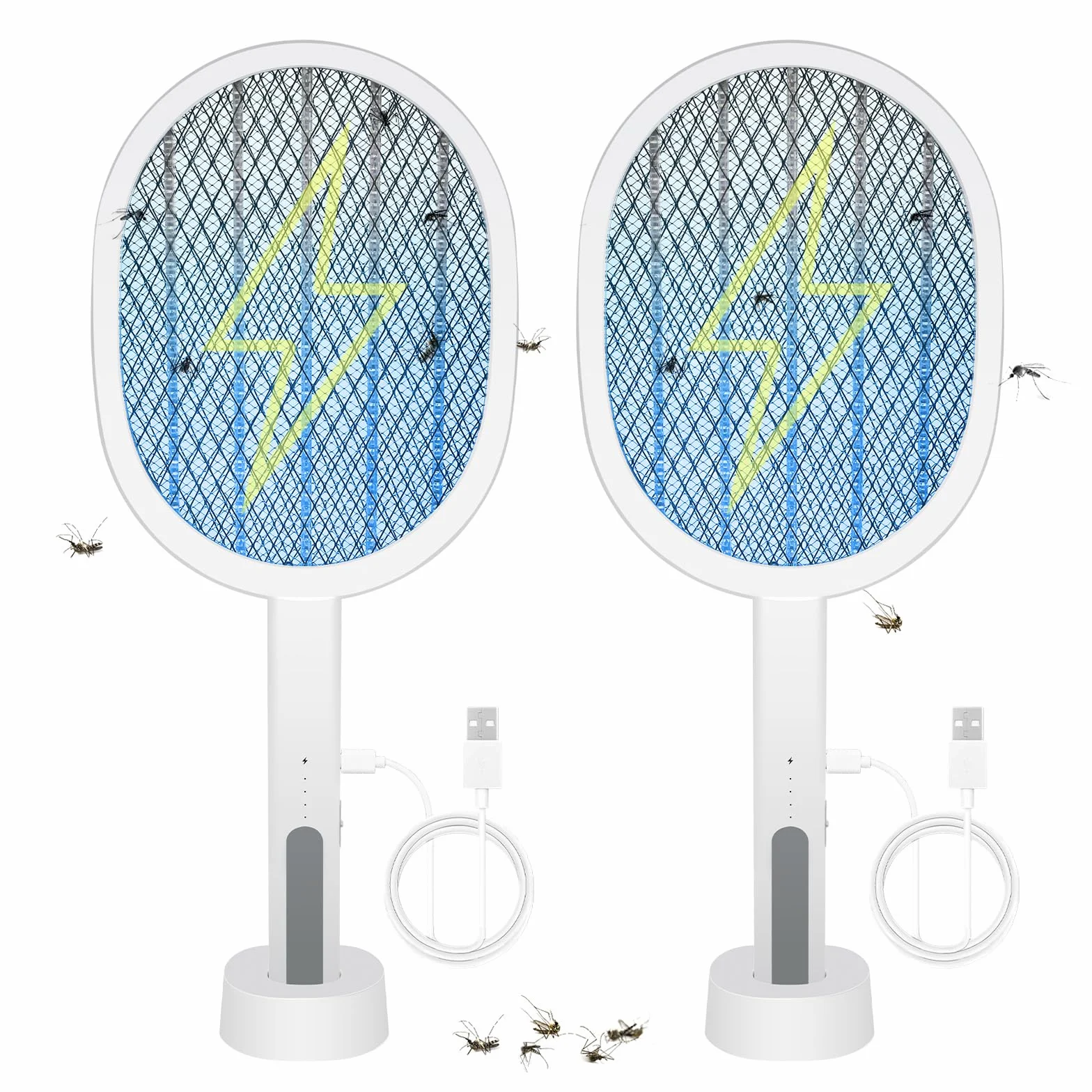 Elektryczna łapka na muchy 3000 V USB LED UV 2 w 1