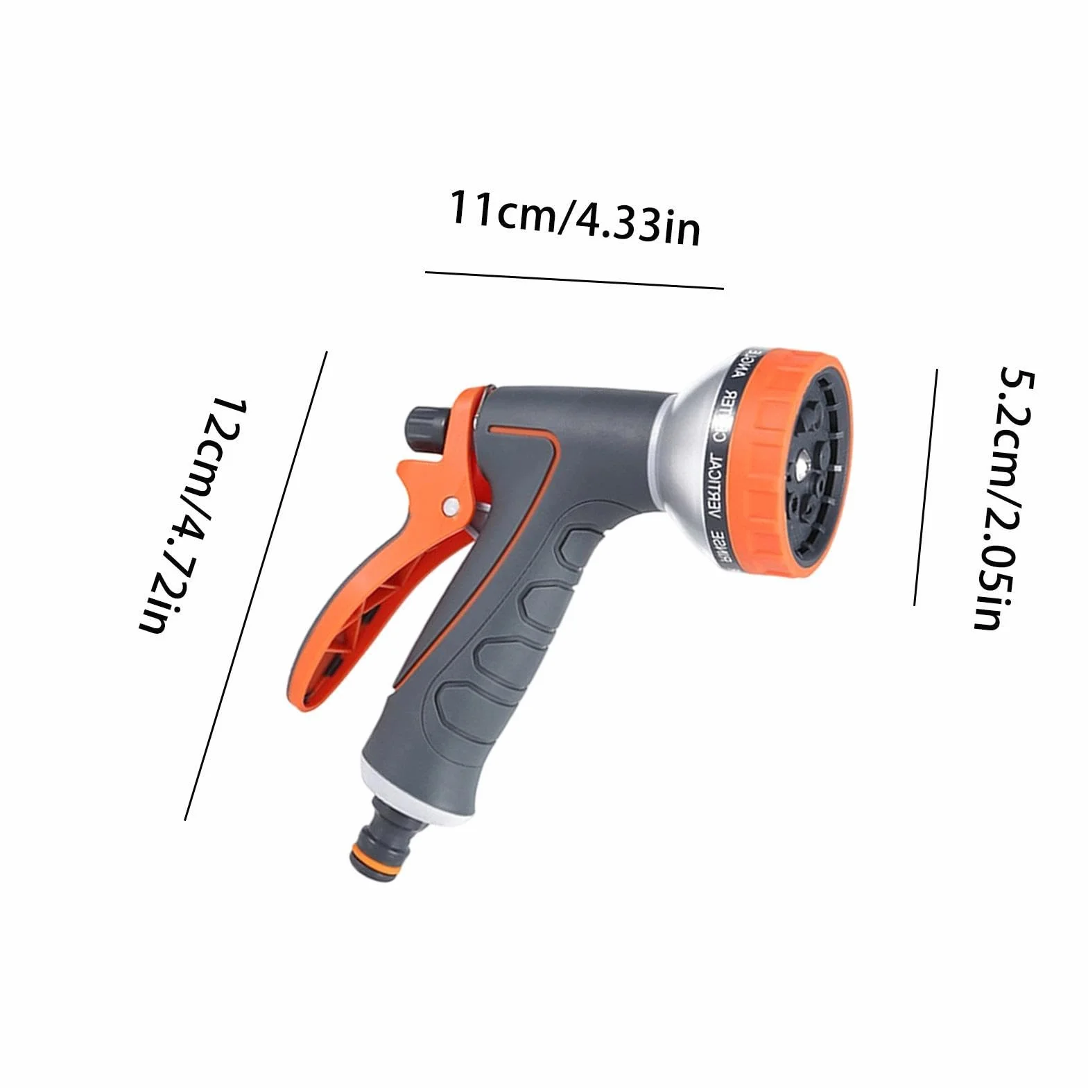 Car Wash Hose Nozzle | Lightweight And Easy Handling | 12x11x5.2cm | Garden Sprinkler Head | Multi-Function Mist Attachment | Outdoor Lawn Irrigation Gear | For Backyard Patio Garage Pathway