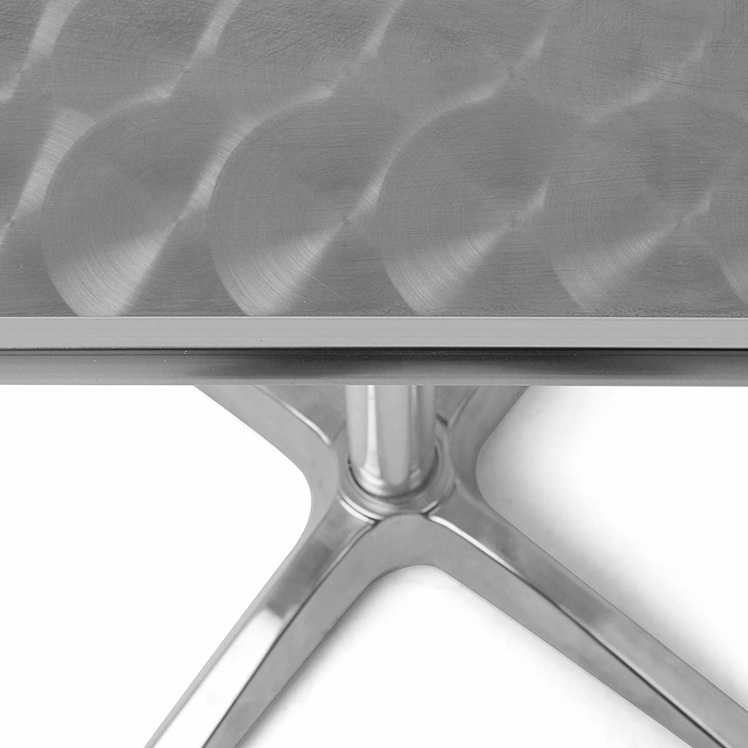 Aluminiowy stół barowy 60x60 cm regulowana wysokość 70/110 cm blat stal nierdzewna
