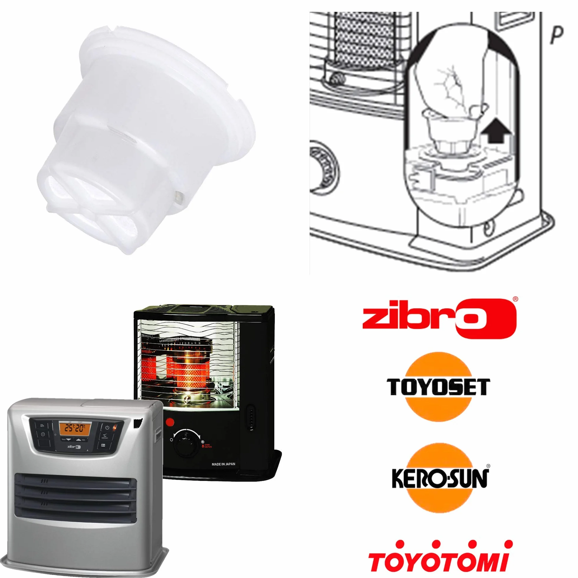 Zibro oryginalny filtr paliwa typu E do pieca Zibro Toyotomi