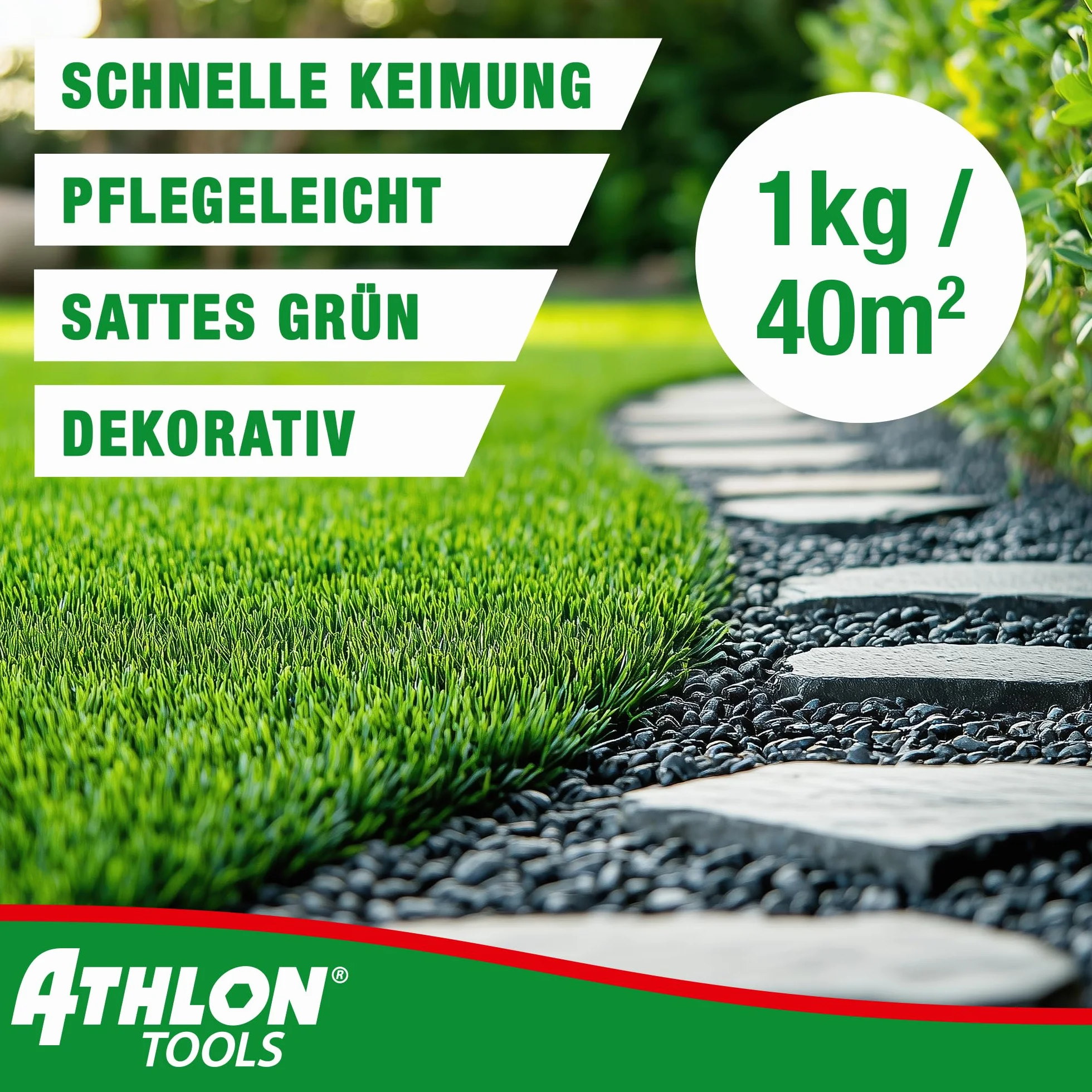 ATHLON TOOLS nasiona trawnika 1 kg 40 m² szybko kiełkujące dosiew