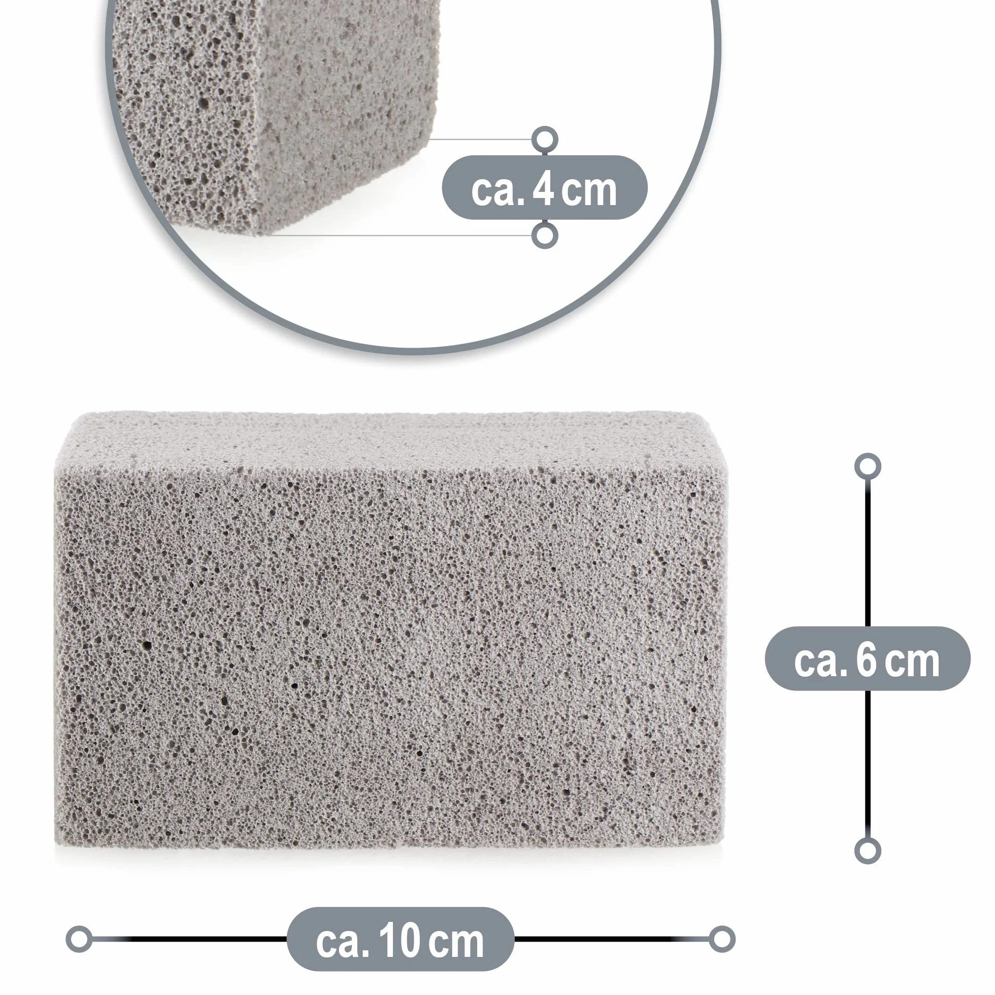 COM-FOUR® 4x kamien do czyszczenia grilla - pumeks do czyszczenia róznych powierzchni - skrobaczka do garnków wielokrotnego uzytku - kamien do czyszczenia (04 sztuki - Kamien do czyszczenia grilla)