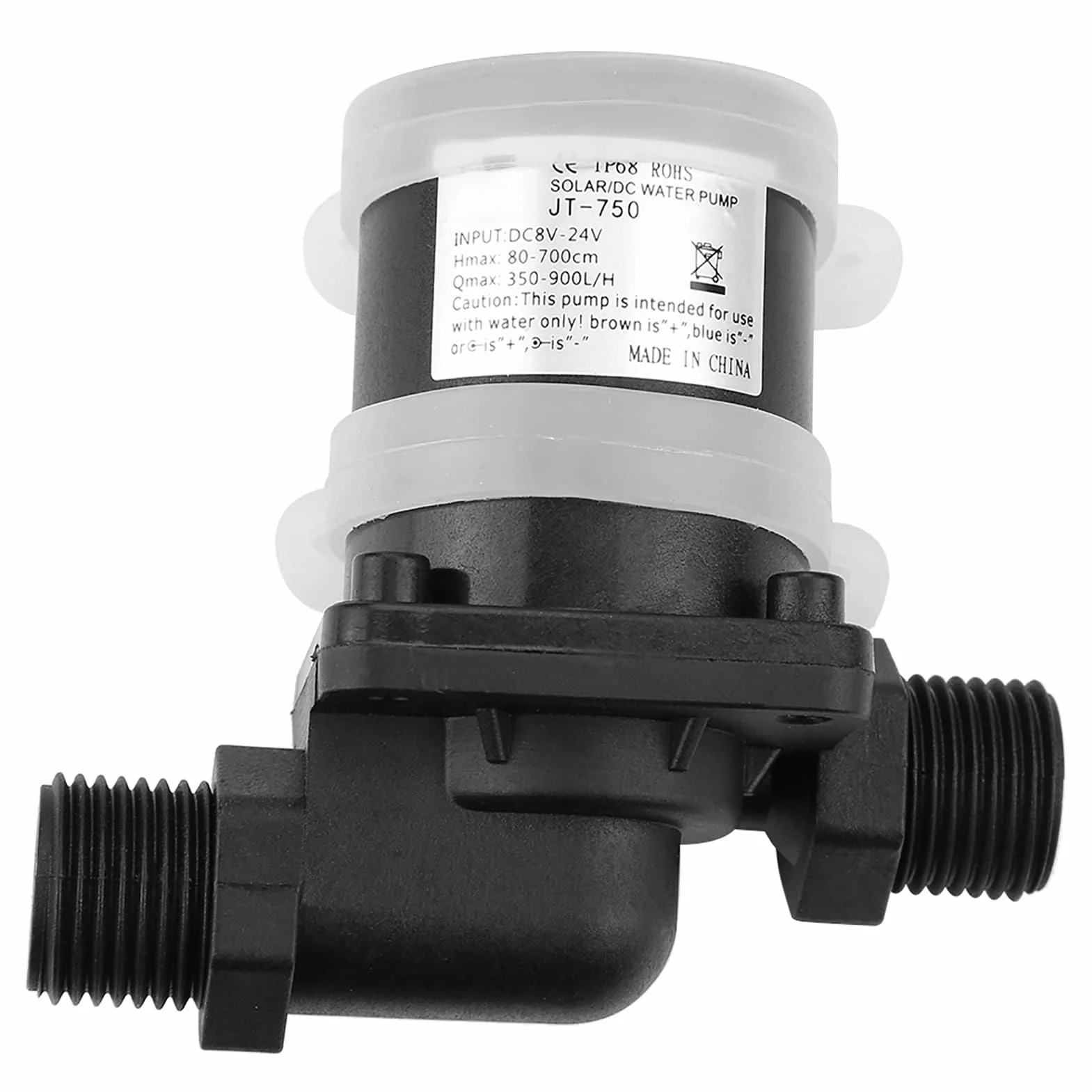 DC 24V bezszczotkowa pompa wodna do słonecznego podgrzewacza wody, mały staw rybny Akwarium ogrodowy Staw Case Fish Tank Water Fountain Entertainment, -40 ℃ ~ 100 ℃