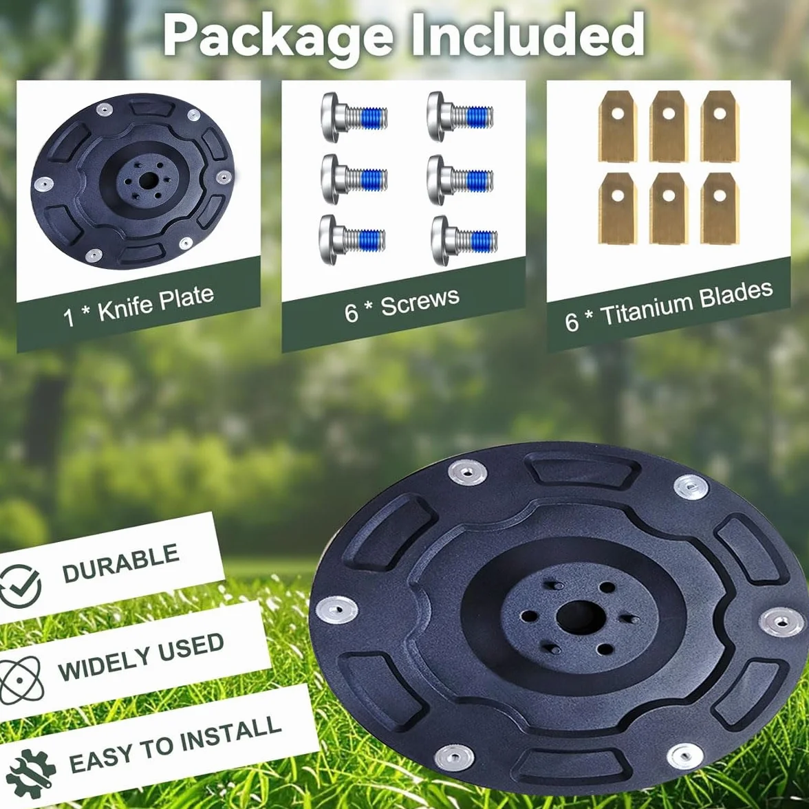 6-częściowy zestaw noży kompatybilnych z Segway Navimow serii H H500E, H800E, H1500E, H3000E-VF – robot koszący Premium talerz do koszenia z tworzywa sztucznego wzmocnionego włóknem szklanym