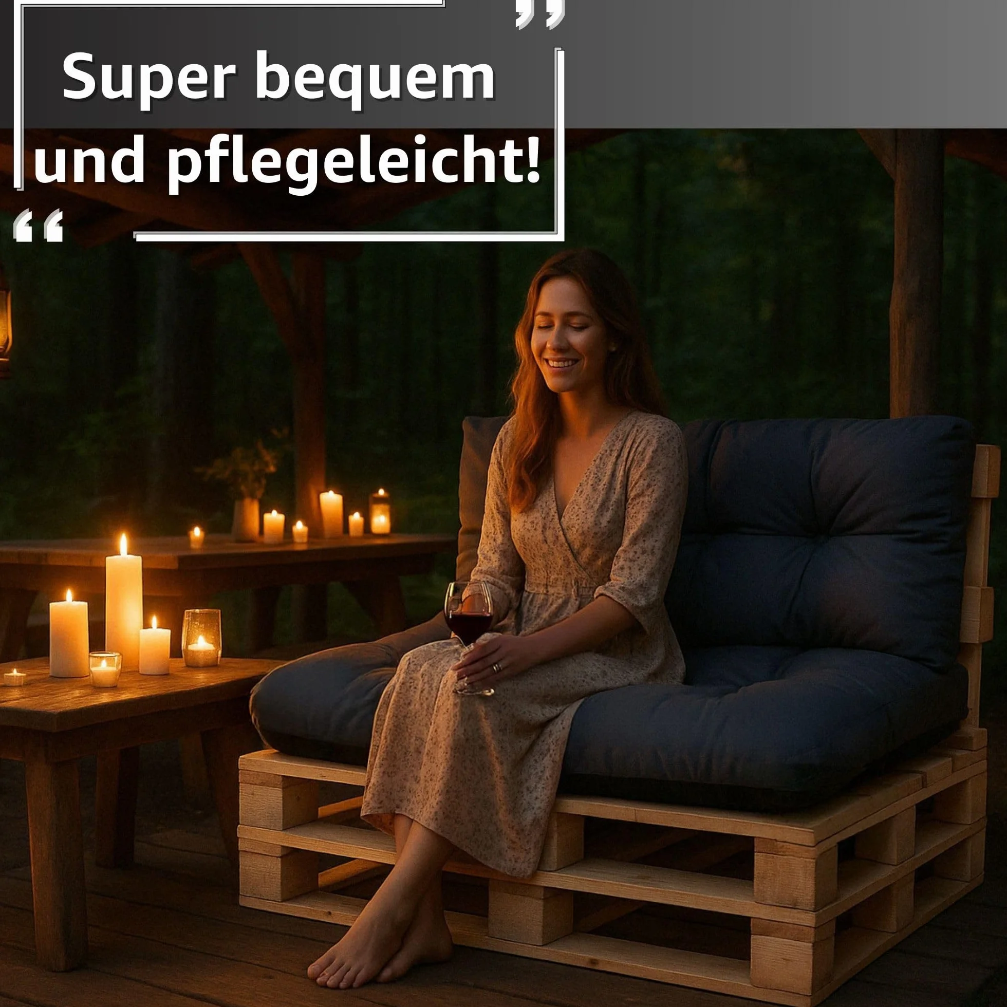 Poduszki na palety na zewnątrz - SET: 40x120 cm + 80x120 cm - siedzisko na europalety nadające się do prania jasno szary