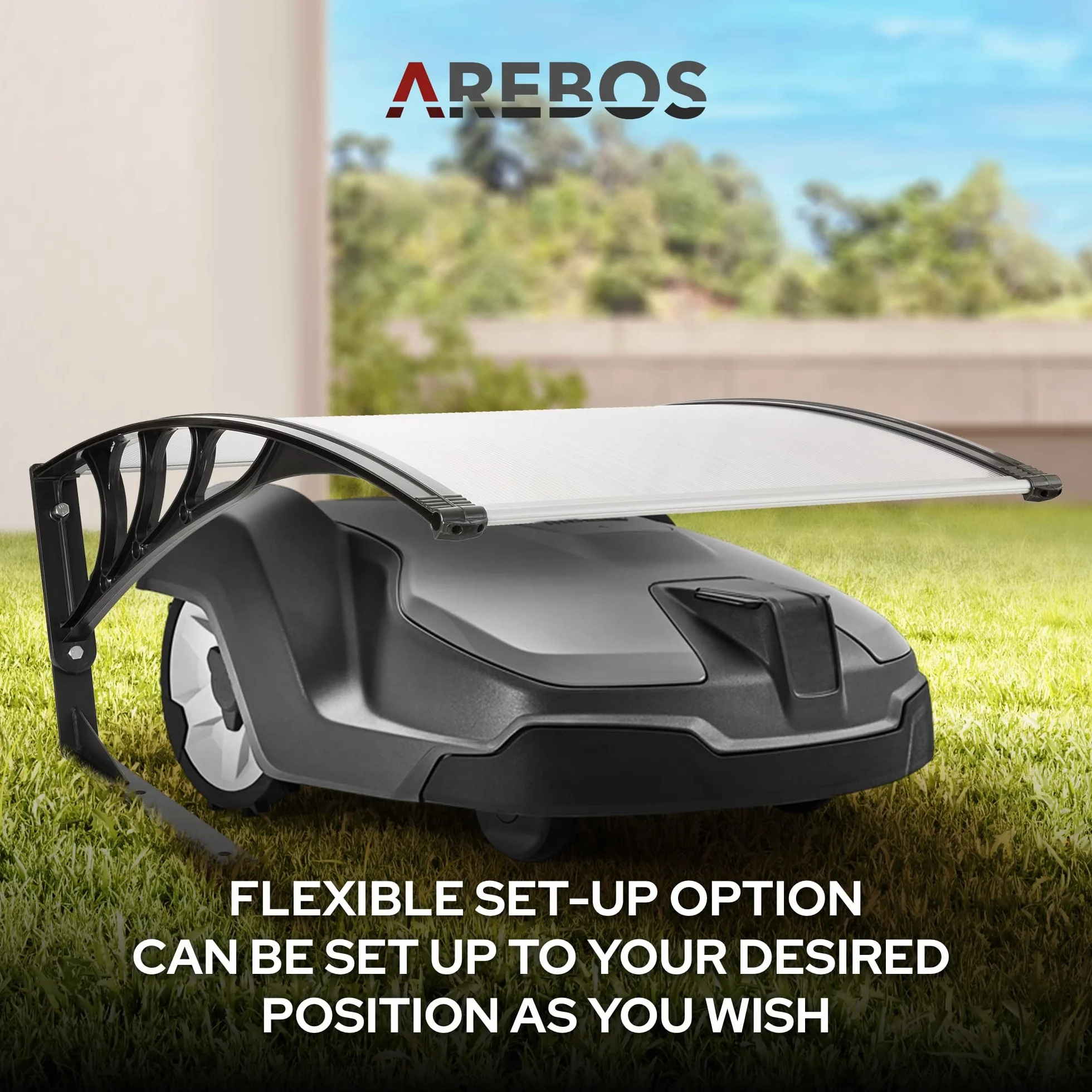 Arebos Garaż dla robota koszącego 102x79x46 cm odporny na warunki atmosferyczne UV metalowe nóżki