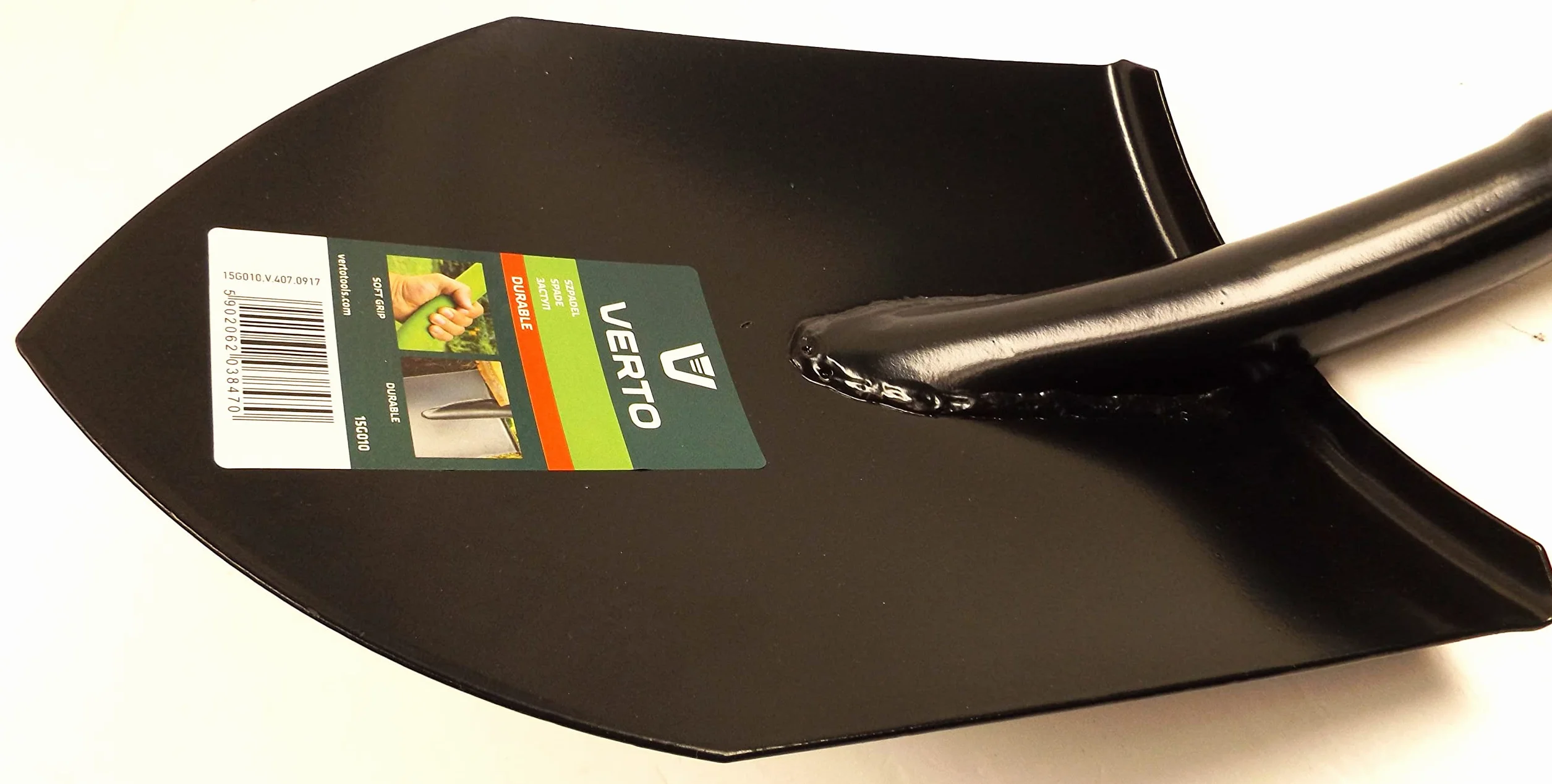 Szpadel ostry, metalowy trzonek, plastikowy uchwyt VERTO 15G010