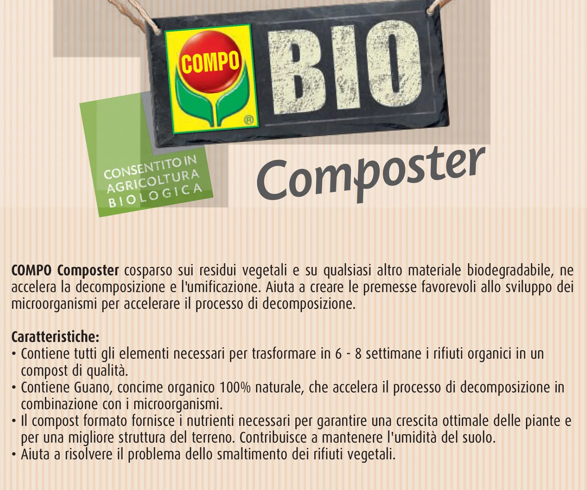 COMPO BIO komposter przyspieszający rozkład resztek roślin, 1,8 kg