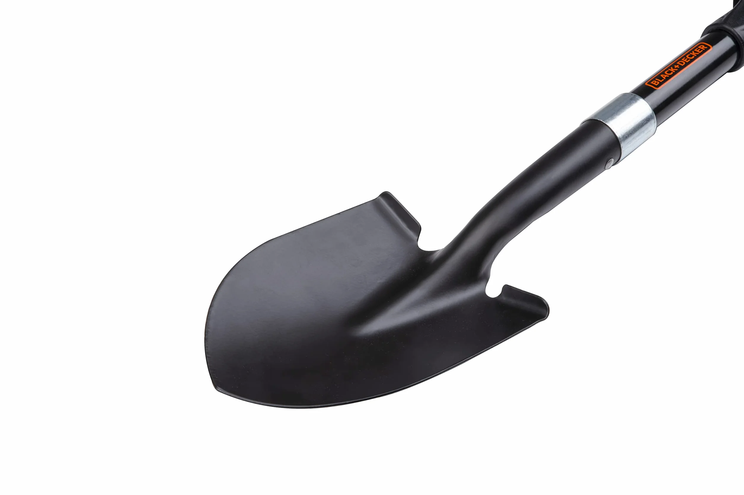 BLACK+DECKER Łopata – 67 cm – 800 g – nierdzewna – głowica ze stali węglowej i trzonek z włókna szklanego – czarna