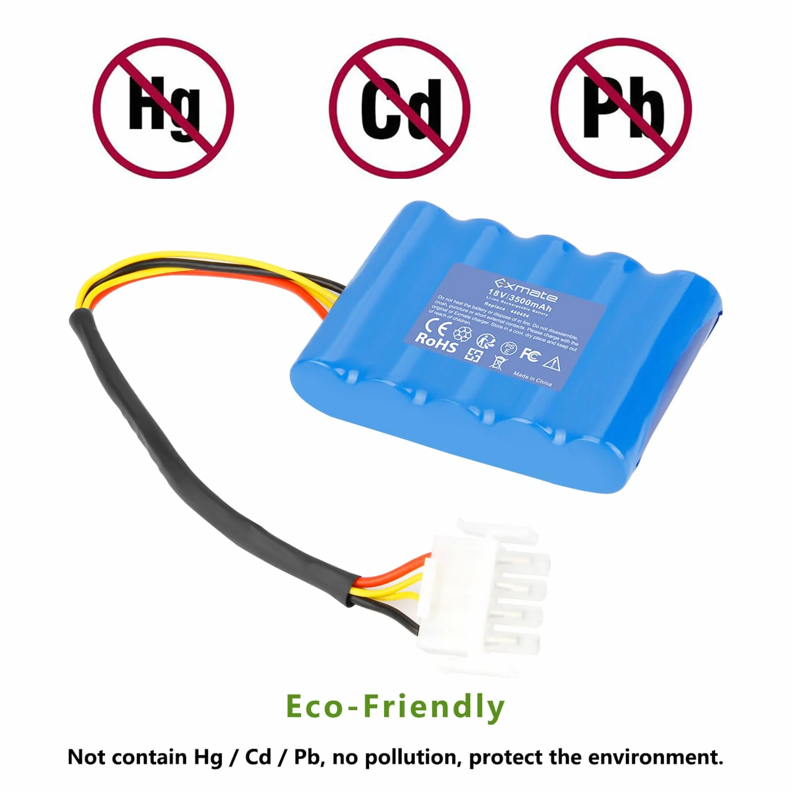 Exmate Akumulator litowo-jonowy 18 V, 3500 mAh, kompatybilny z AL-KO Robolinho 500 E (119833) 02/2018-01/2019 100 110 1100 41.6 1150 W AL-KO 440454 441154 4421154 75 44 Kosiarka 2196