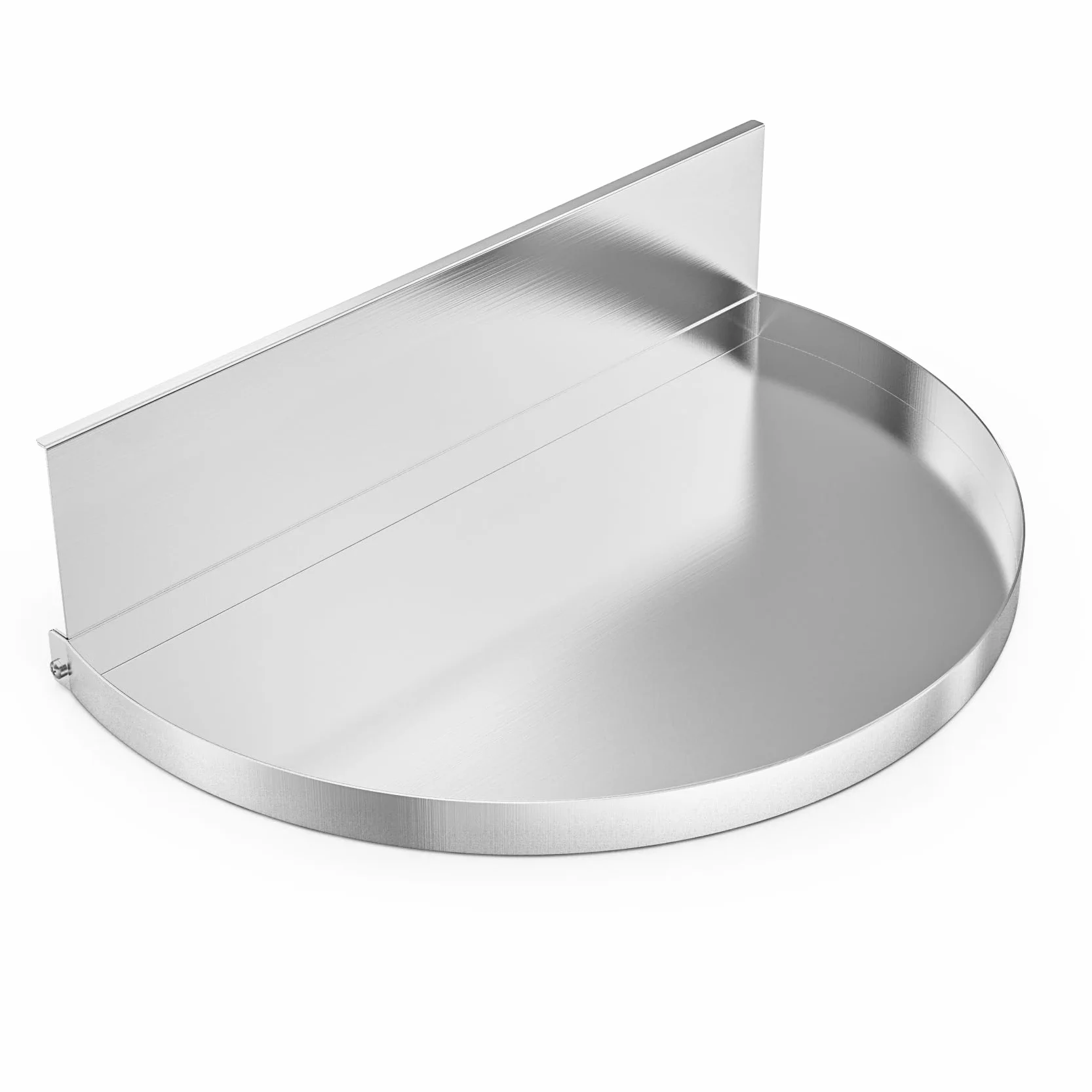 Onlyfire Półokrągłe tacki ociekowe z wyjmowaną przegrodą na węgiel drzewny, tacki ociekowe do grilli kociołkowych Weber 57 cm, tacki do grilla ze stali nierdzewnej, tacka ociekowa na tłuszcz