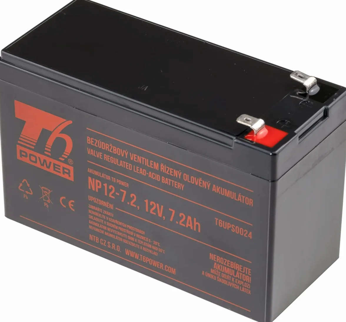 Zestaw akumulatorów T6 Power do zasilacza zapasowego Trust, numer części RBC110, VRLA, 12 V