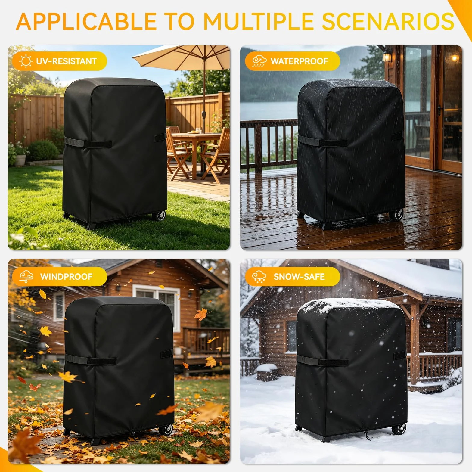 Mineup Pokrowiec na grilla 82x66x110 cm Oxford 420D odporny na warunki atmosferyczne