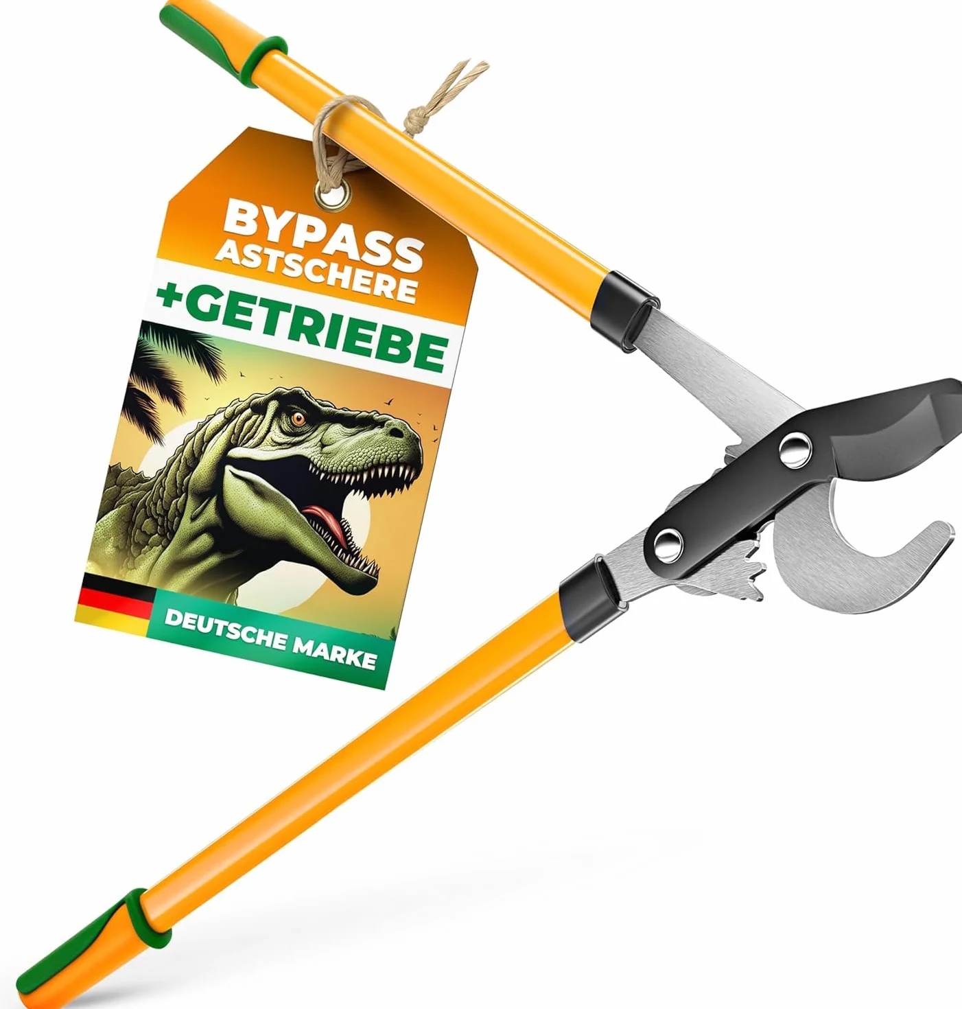 GRÜNTEK Lopper T-REX 765 mm – Wytrzymałe sekatory obejściowe z podwójnym napędem zębatym | Cięcia do 51 mm | Precyzyjne ostrze ze stali narzędziowej