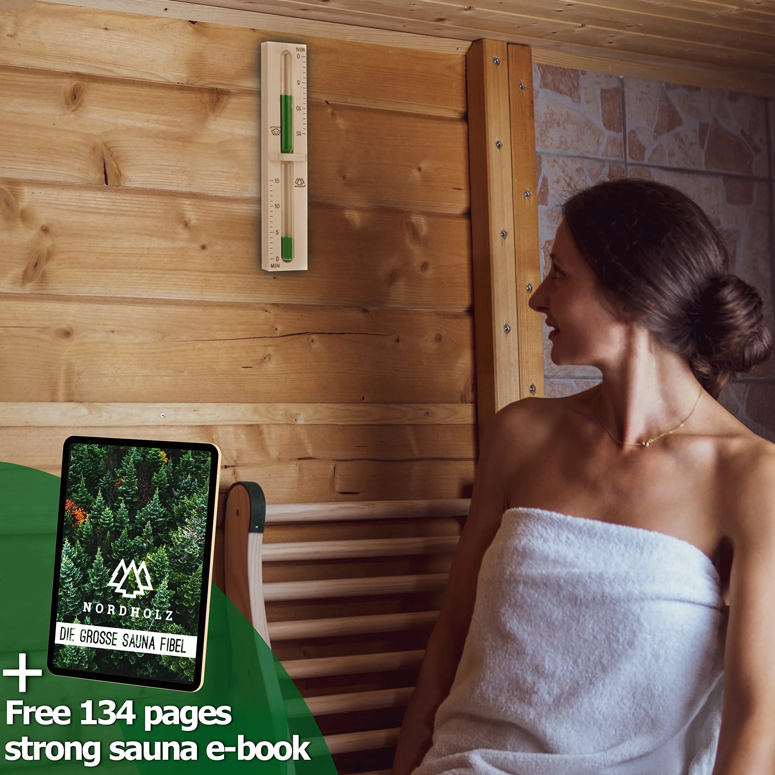 NORDHOLZ® Jajo do sauny wykonane z wysokiej jakości kamienia mydlanego - zapewnia długotrwały i intensywny aromat - idealne do naparów lub kryształków mentolowych