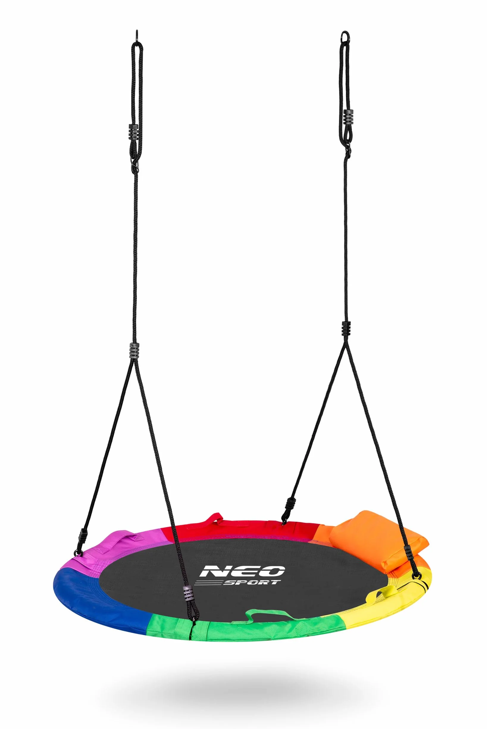 Huśtawka Ogrodowa Bocianie Gniazdo Neo-Sport 105 cm 150 kg Swingo Różnokolorowa