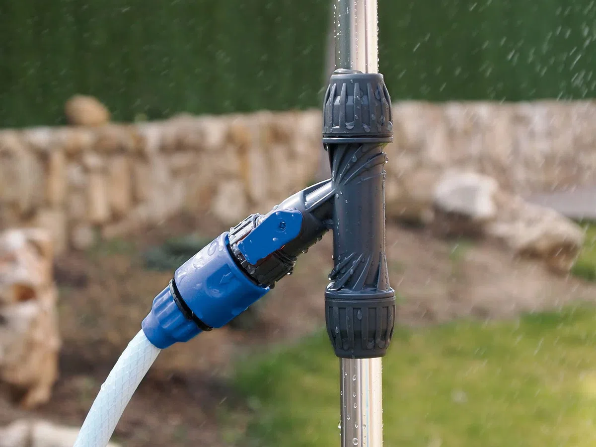 Aqua Control C2094N Regulowany prysznic ogrodowy ze statywem i uchylną głowicą, wysokość 2 m