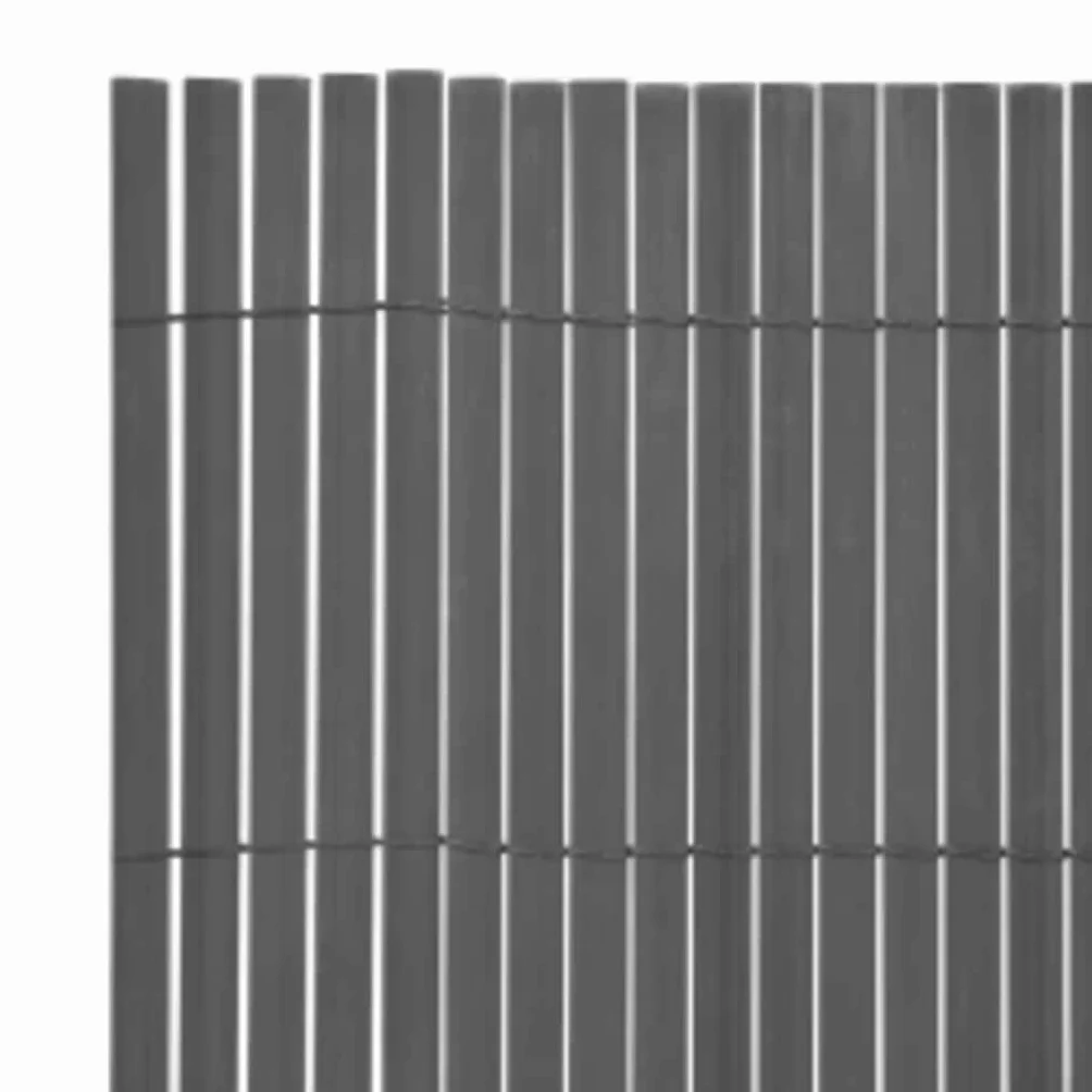 vidaXL Panel ogrodzeniowy dwustronny 110x400 cm szary PVC