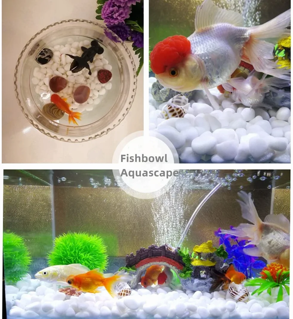 Białe kamienie dekoracyjne, mały żwir ogrodowy, ziarniste kamyki rzeczne do akwarium, doniczki, wypełniania doniczek i dekoracji ogrodu 9-12 mm (1 kg/2,2 funta)