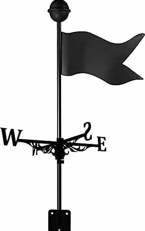Wiatrowskaz wiatrowskaz, flaga ze stali nierdzewnej, metalowa wiatrowskaz retro, scena farmy, ogród, palik, wiatrowsko, wskaźnik kierunku wiatru do domu, garażu, kopuły, stodoły