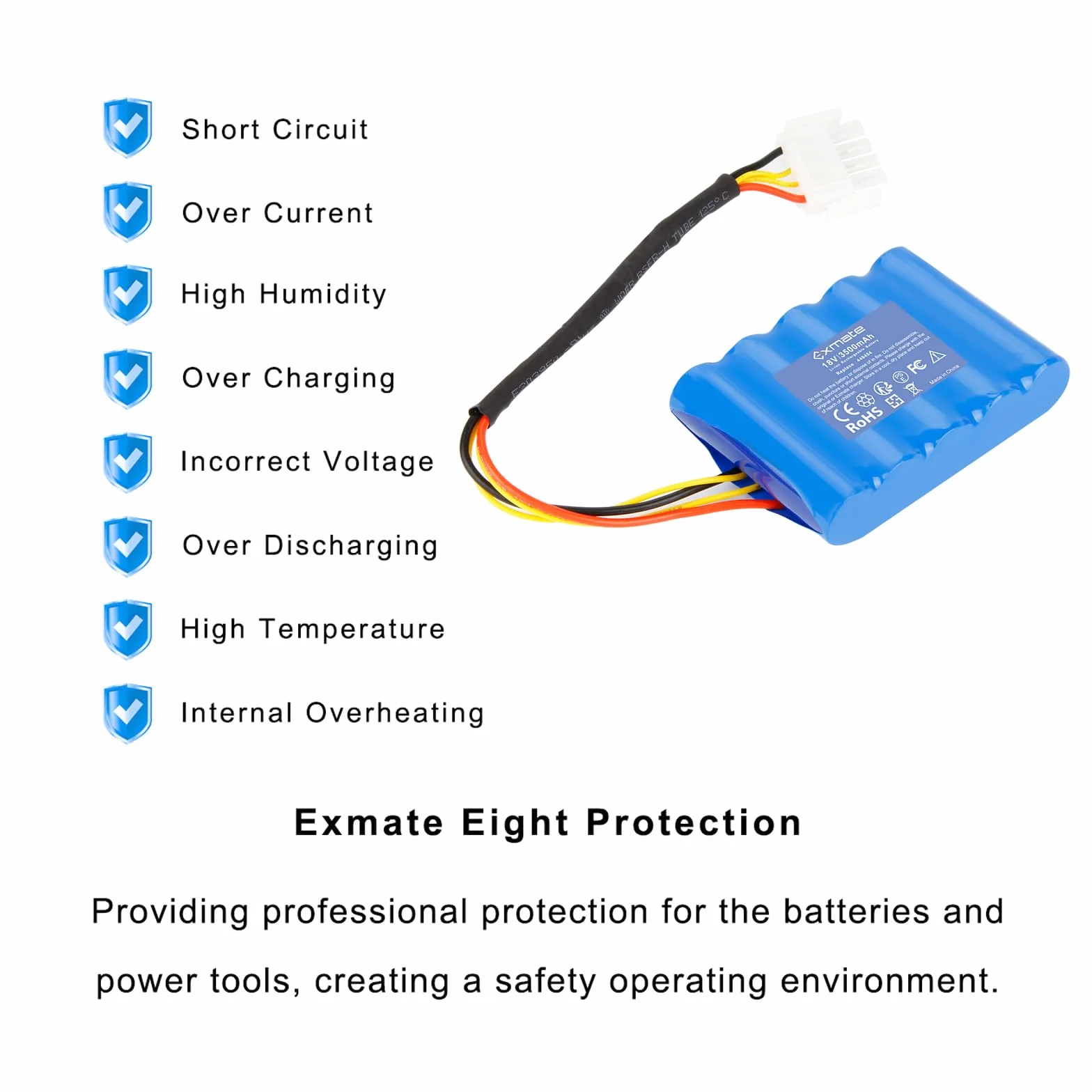 Exmate Akumulator litowo-jonowy 18 V, 3500 mAh, kompatybilny z AL-KO Robolinho 500 E (119833) 02/2018-01/2019 100 110 1100 41.6 1150 W AL-KO 440454 441154 4421154 75 44 Kosiarka 2196