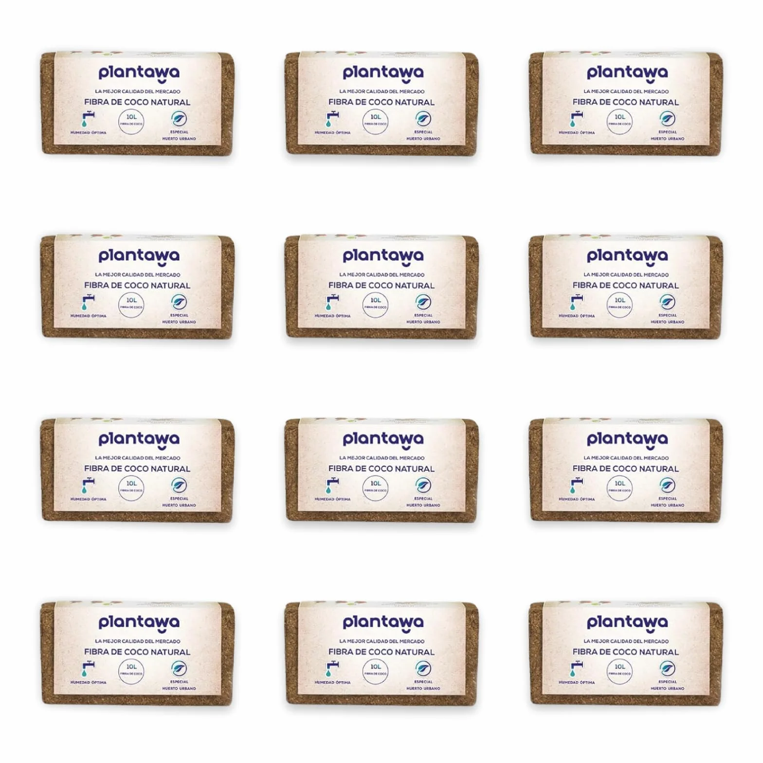 Włókno kokosowe 120 l, 10 l x 12 bloków podłoża kokosowego naturalne