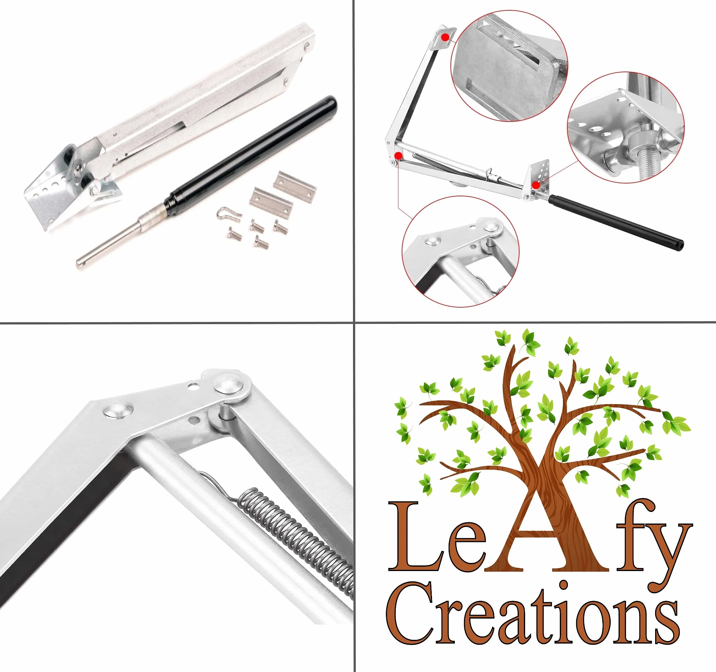 Automatyczny otwieracz do okien w szklarni Leafy Creations w kolorze czarnym. Akcesoria do szklarni z kontrolowaną temperaturą Automatyczny odpowietrznik. (Srebro)