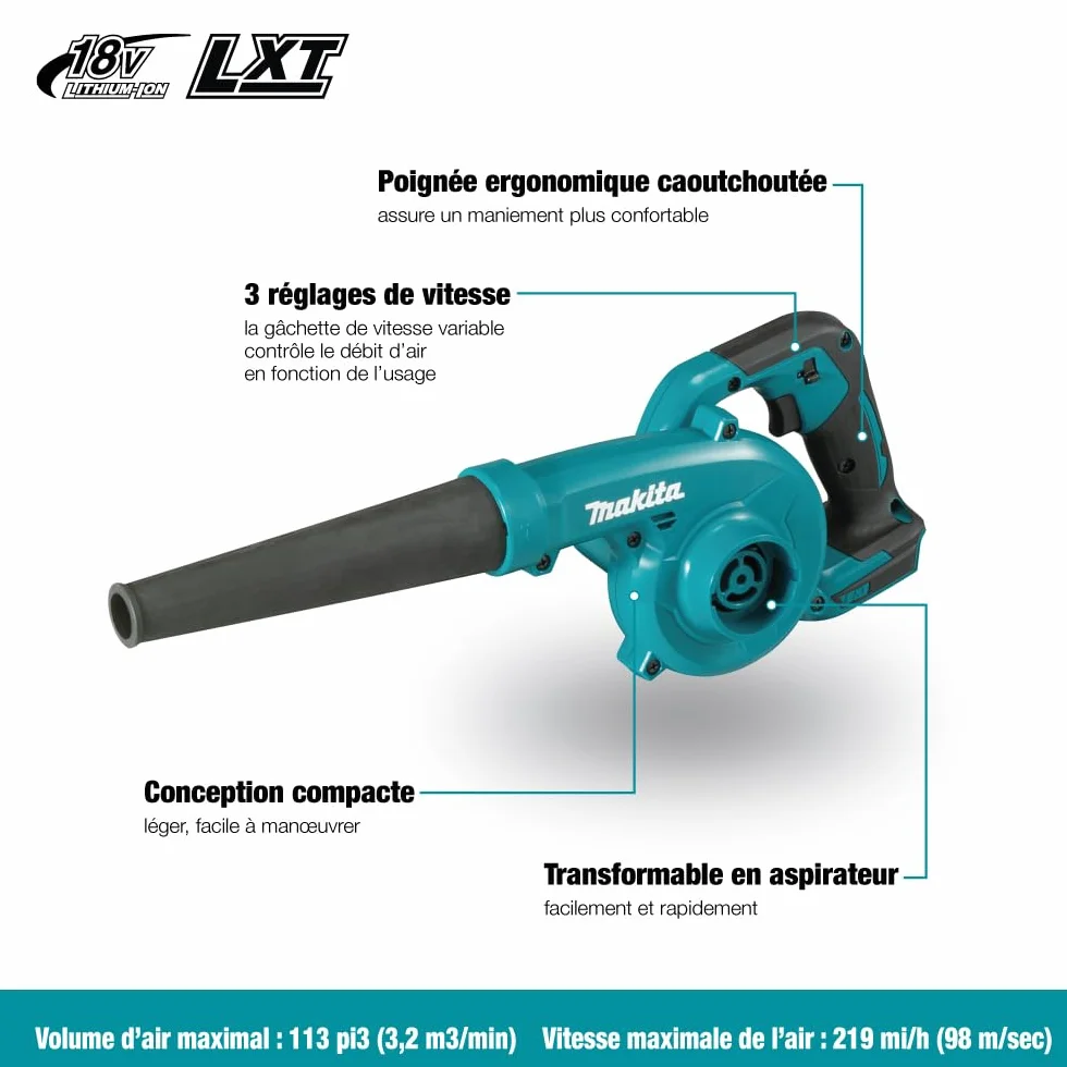 Makita DUB185Z Dmuchawa Akumulatorowa 18 V, Bez Akumulatora, bez Ładowarki