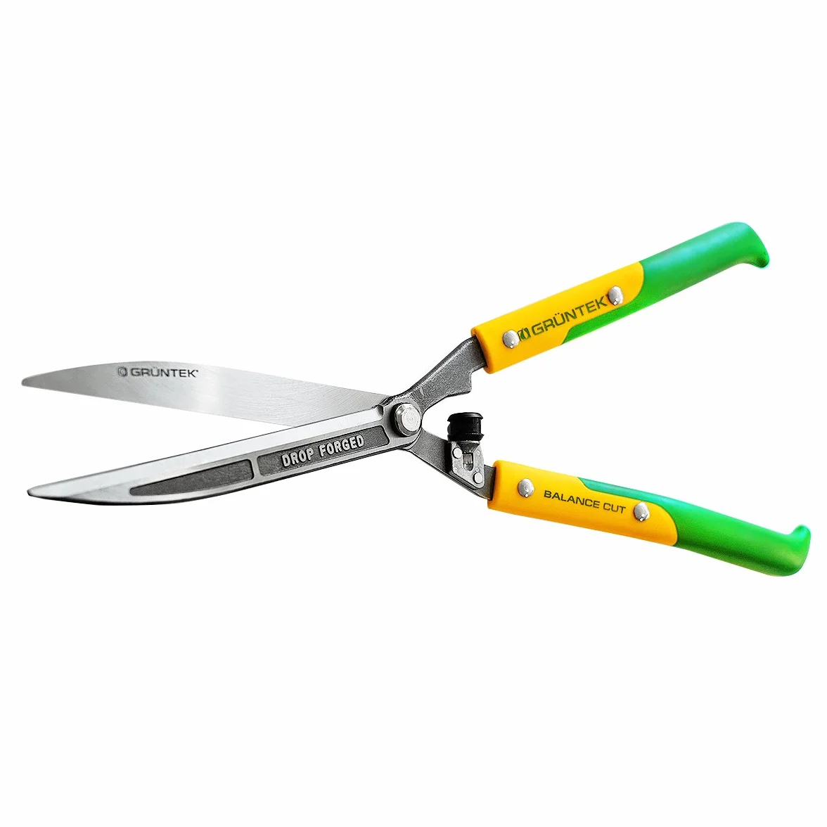GRÜNTEK Q-23 nożyce do żywopłotu 600 mm, kute proste ostrza, amortyzator, wyważone, zadowolenia 90 dni, do żywopłotów, krzewów, małych gałęzi do 6 mm, krzewów