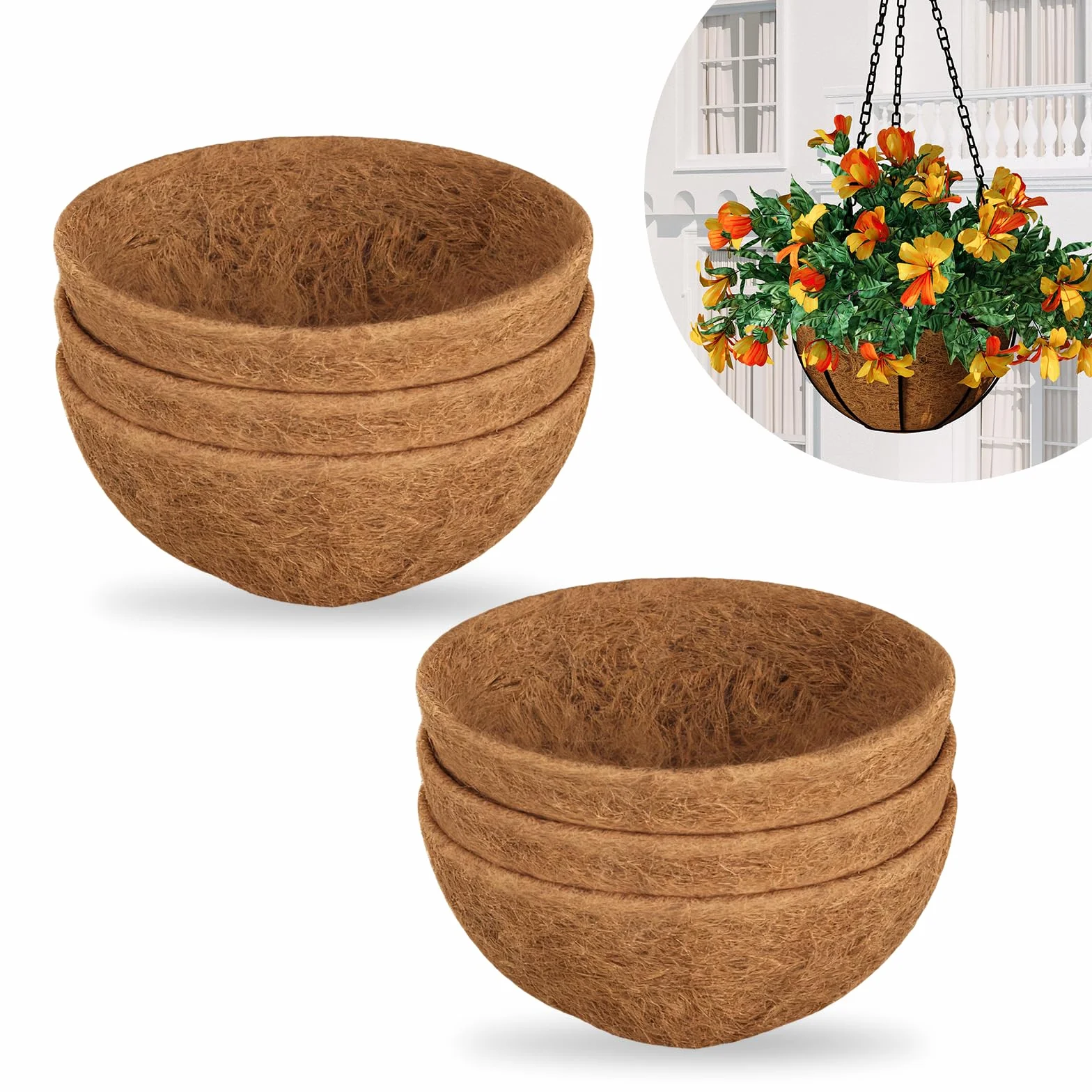 Bamworld Wkład Kokosowy 28 cm do Donic Wiszących - Okrągła Podkładka z Włókna Kokosowego