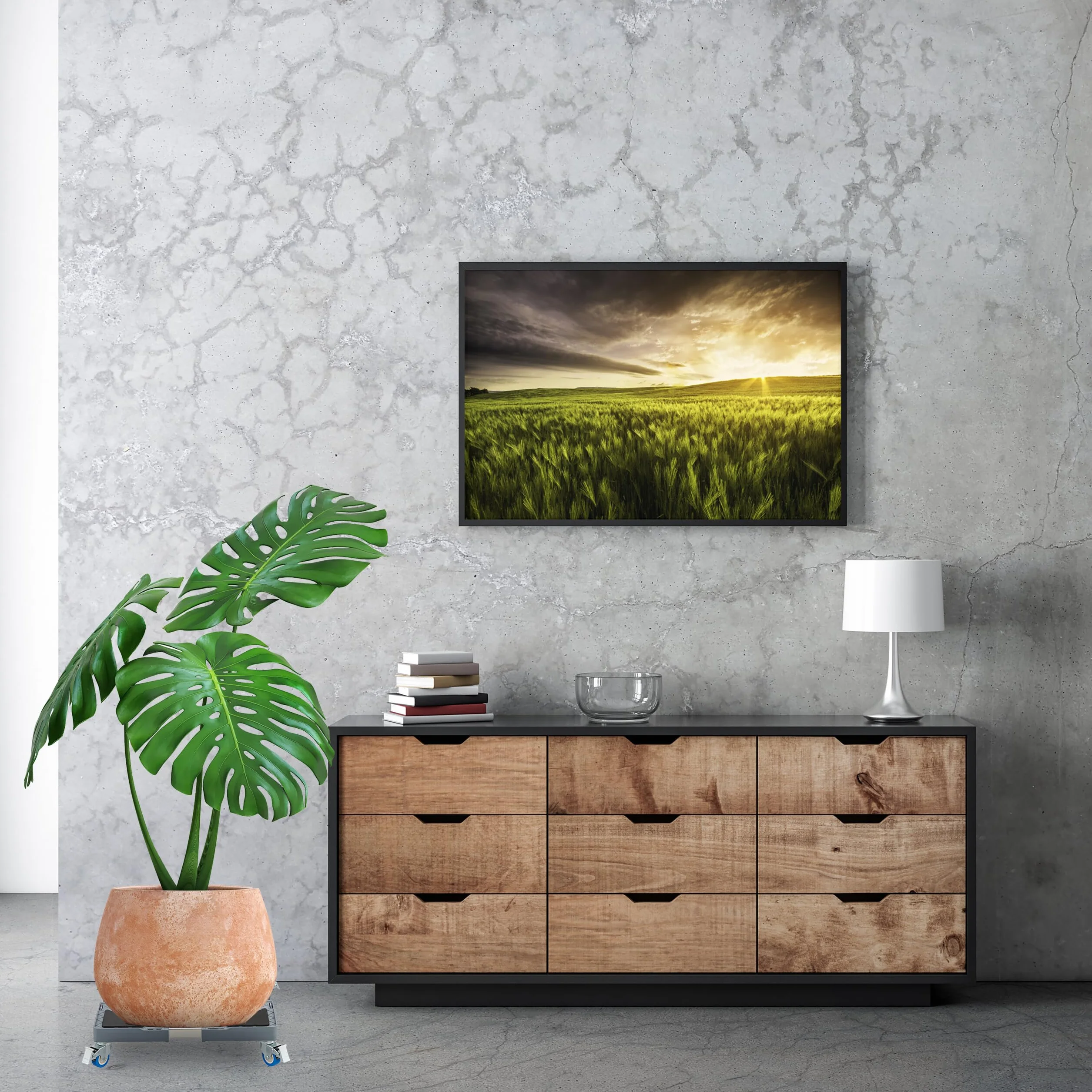 Relaxdays Rolka na rośliny, wysuwany wałek na kwiaty, szer. x gł.: 44 x 44 – 70 x 70 cm, do doniczek, do wewnątrz i na zewnątrz, szary/srebrny, tworzywo sztuczne, stal nierdzewna