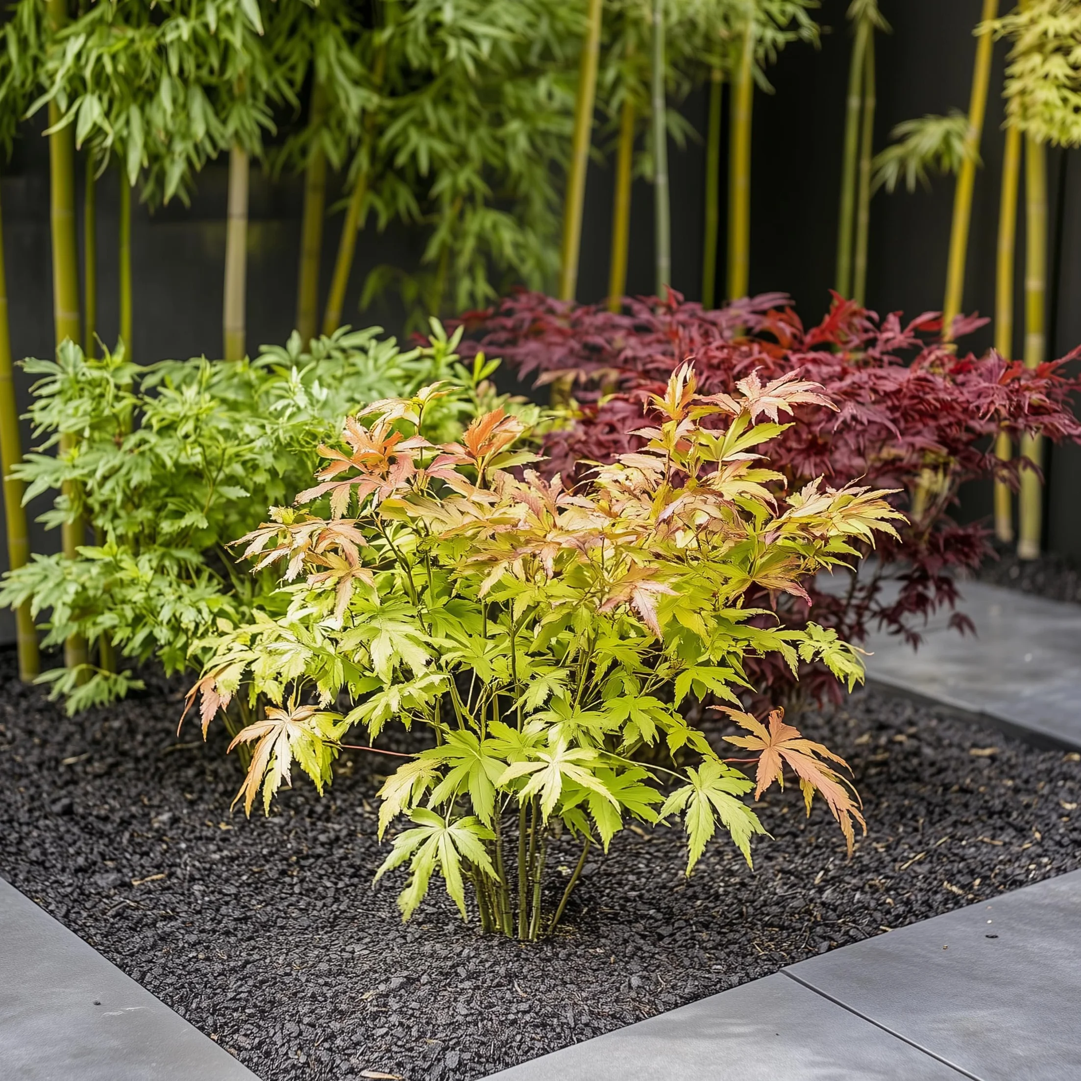 Zestaw 4 Klonów Japońskich Acer palmatum Atropurpureum Going Green Orange Dream Butterfly 10,5cm 25-40cm