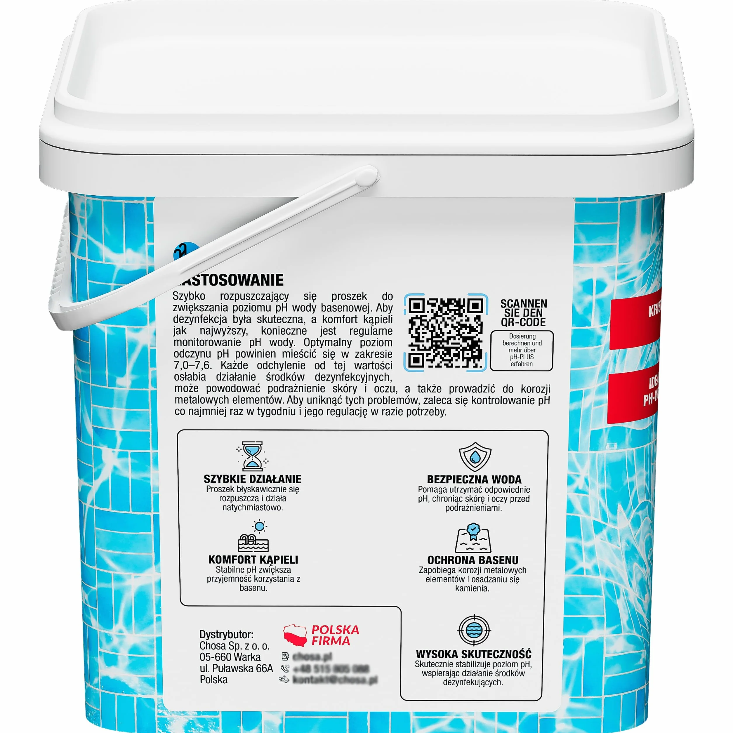 CHOSA Ph Plus do basenów 3 kg regulator pH