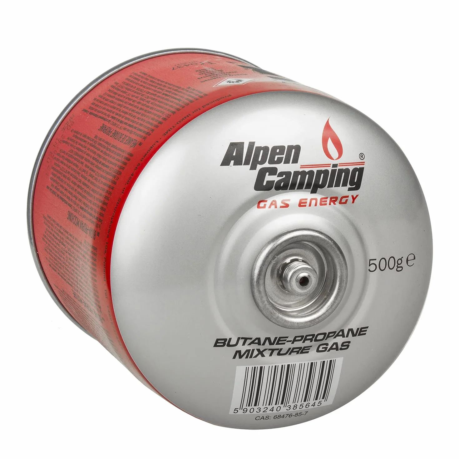 Alpen Camping IK008 6 x 877 ml / 500 g kartusze gazowe z propan-butanem z przyłączem 7/16" do kuchenek gazowych, kuchenek kempingowych, palników lutowniczych Bunsena, EN417 (6)