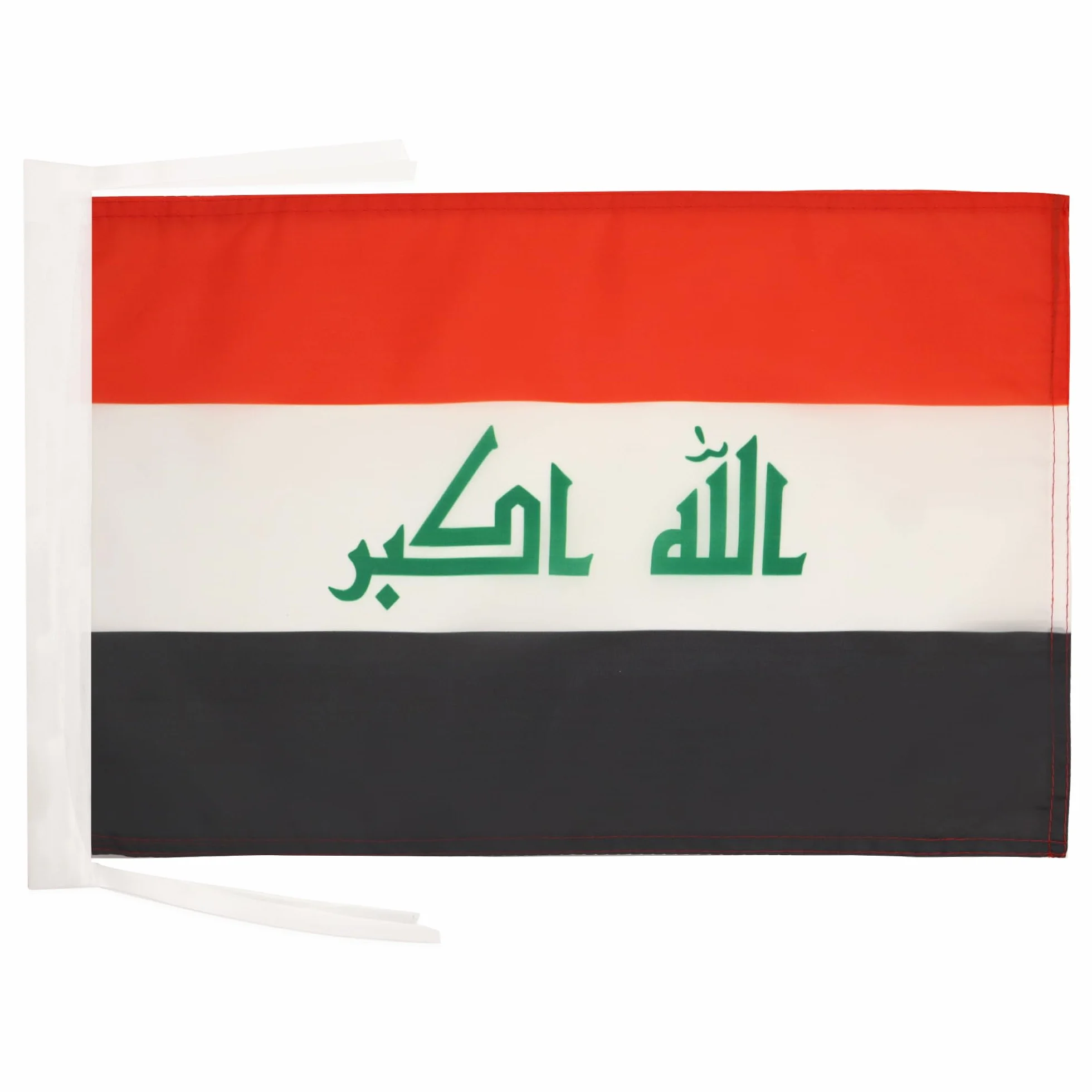 Drapeau Irak Haute Qualite Cordelettes, 45cm x 30cm