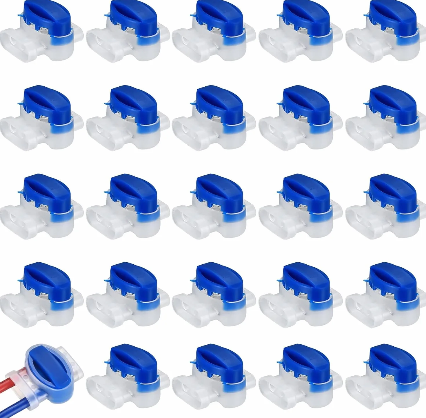 25 sztuk łączników kablowych do robota koszącego, łączniki kablowe do robota koszącego, łączniki kabli kosiarki automatycznej Automower, 314 wodoszczelne zaciski kablowe do kabli ograniczających