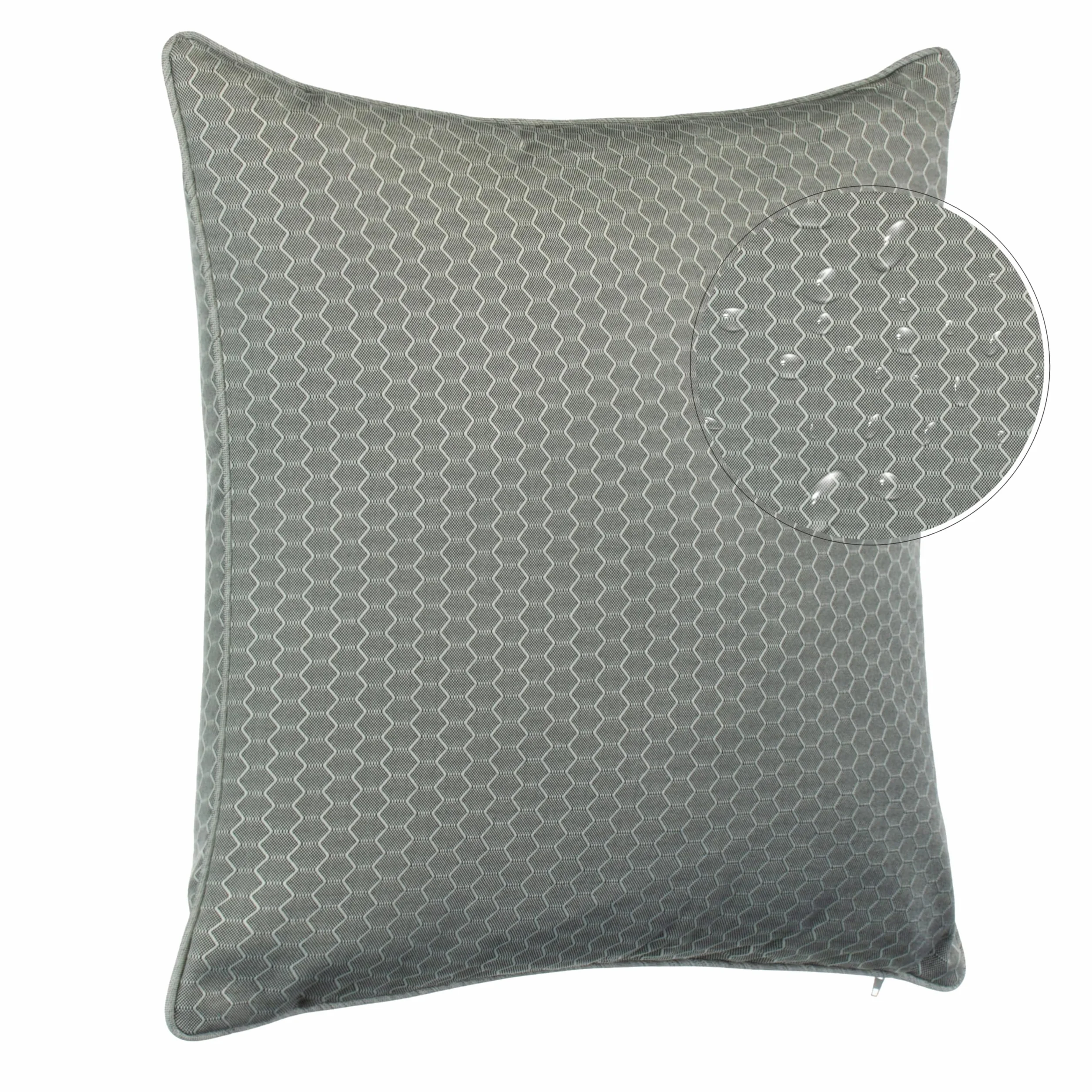 Brandsseller Outdoor ogrodowa poduszka dekoracyjna o strukturze plastra miodu odporna na zabrudzenia i działanie wody z zamkiem błyskawicznym ok. 45 x 45 cm 4-częściowe opakowanie ekonomiczne taupe
