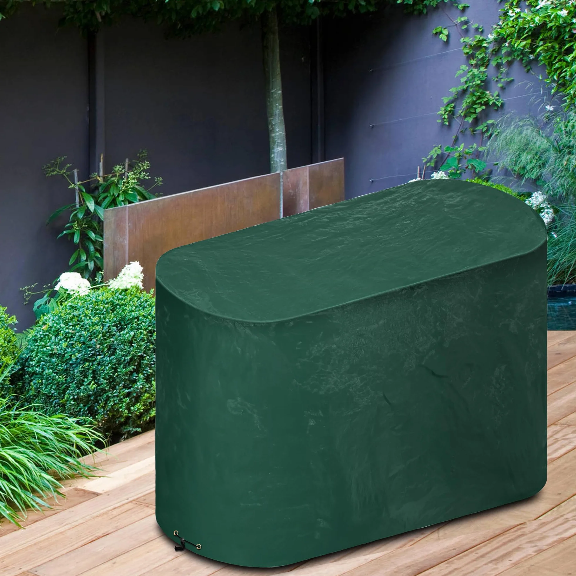 PE Bistro Set Cover Cover 2-seats Patio Furniture Cover na stół i krzesło ze sznurkiem ściągającym